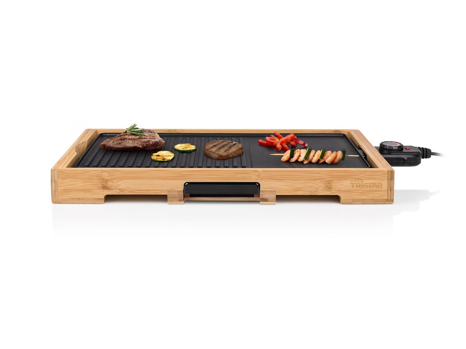 Tristar Tischgrill, 2200 W, Elektrischer Indoor Elektro-Grill mit großer Grillfläche rauchfrei
