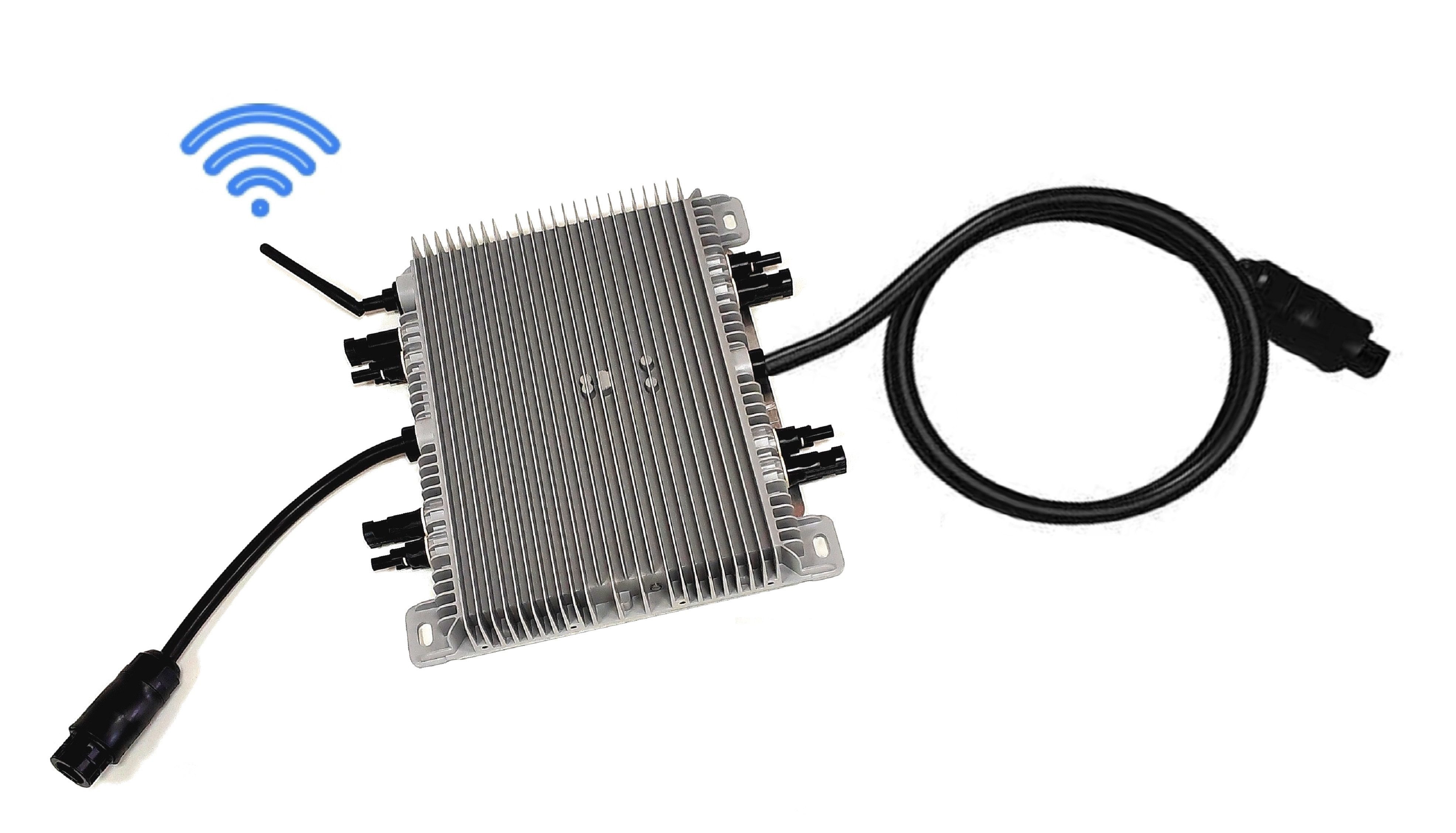 TRANGO Wechselrichter, (ST-1300W Mikro-Wechselrichter 1300 Watt, Plug & Play Modulwechselrichter PV-Eingangsleistung max. 4x 425 Watt), integrierter WLAN-Überwachung