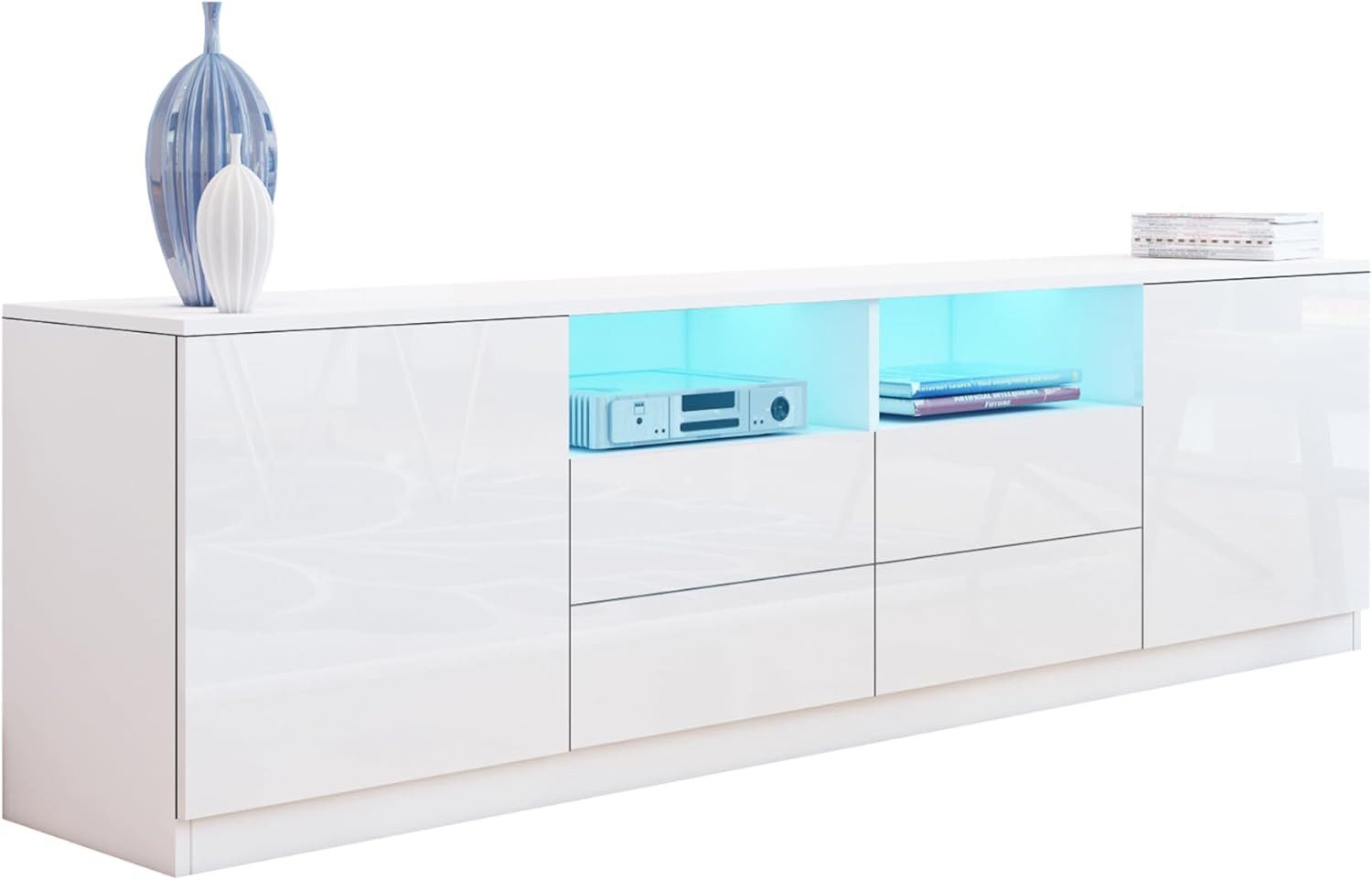 BESTWANTED Lowboard mit RGB LED Licht, günstig online kaufen