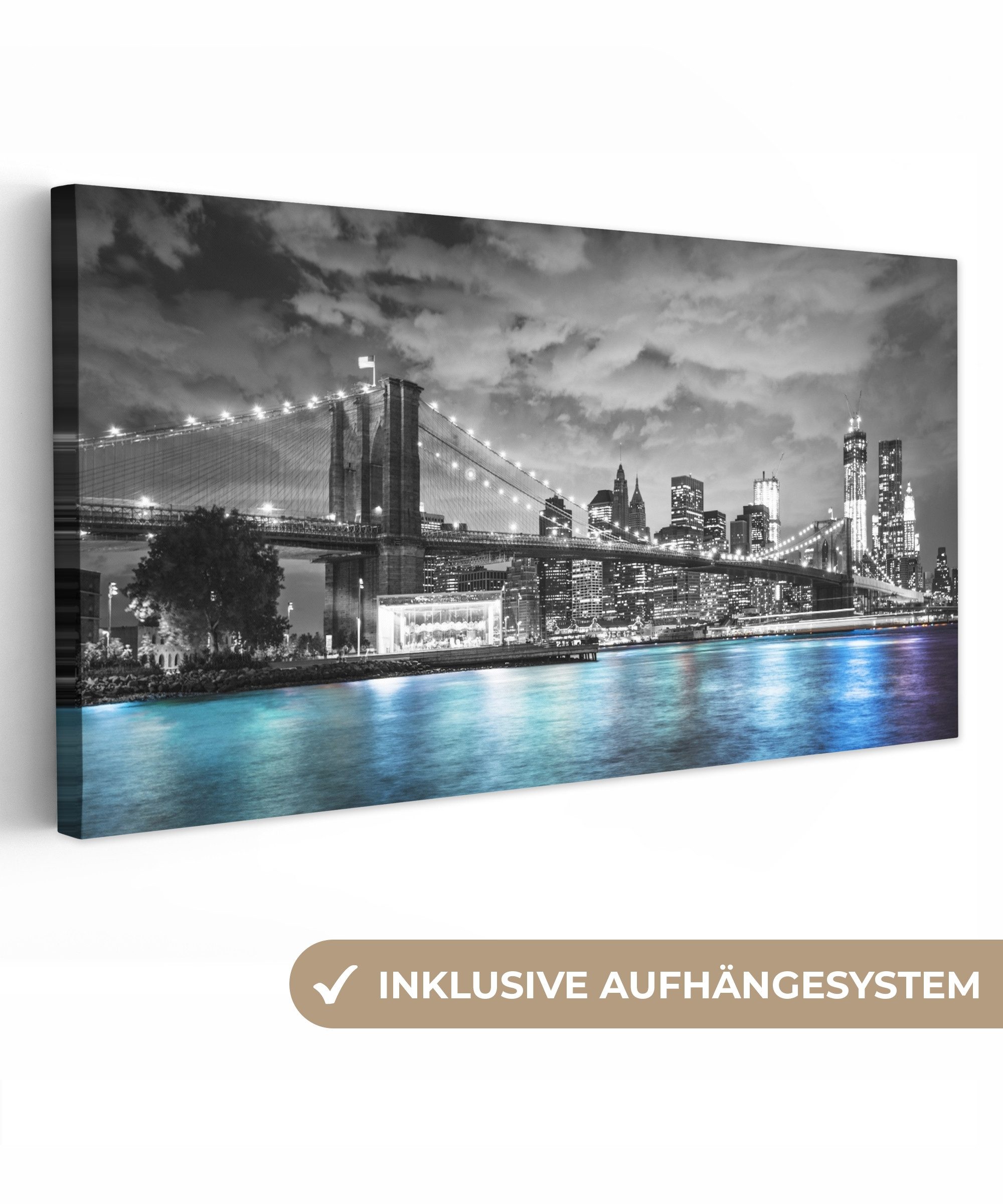 OneMillionCanvasses® Leinwandbild Panorama New York - günstig online kaufen