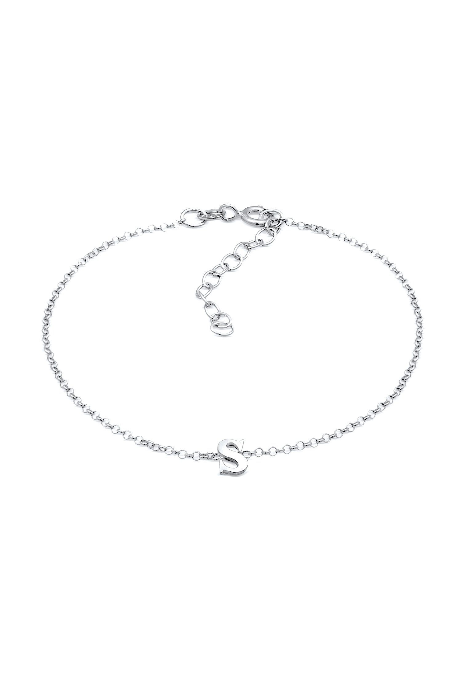 Armband Buchstaben Initialen Anhänger S 925 Silber