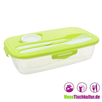 Neuetischkultur Lunchbox Frischhaltedose mit Besteck 2 Stück Easylunch, Kunststoff, (2-tlg., 2 Dosen mit Deckel und Besteck in 2 verschiedenen Farben), Lunchbox Salatbox To Go