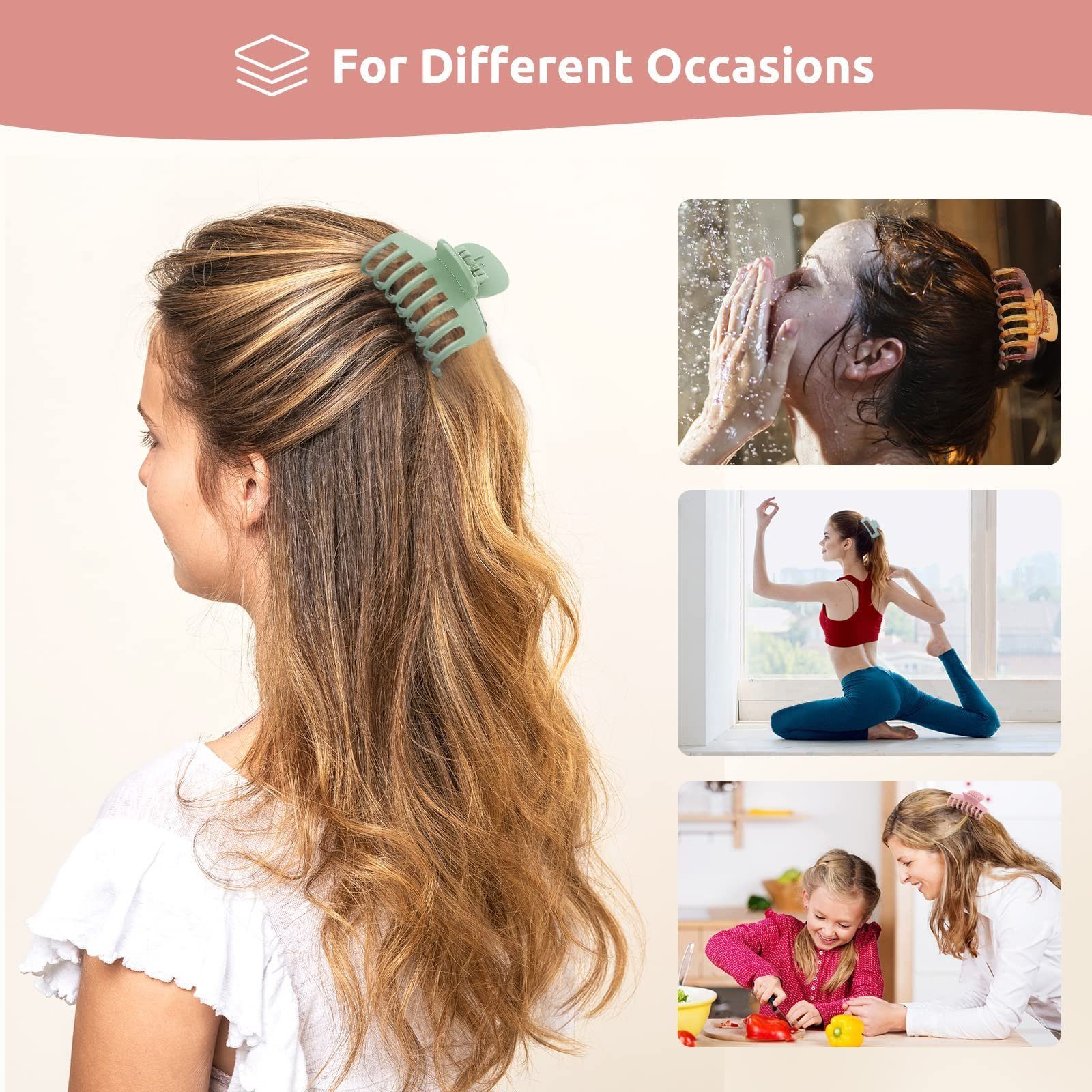 Haiaveng Haarclip Stück Mädchen Haarspangen,Haarstyling-Zubehör für 8 große und Damen
