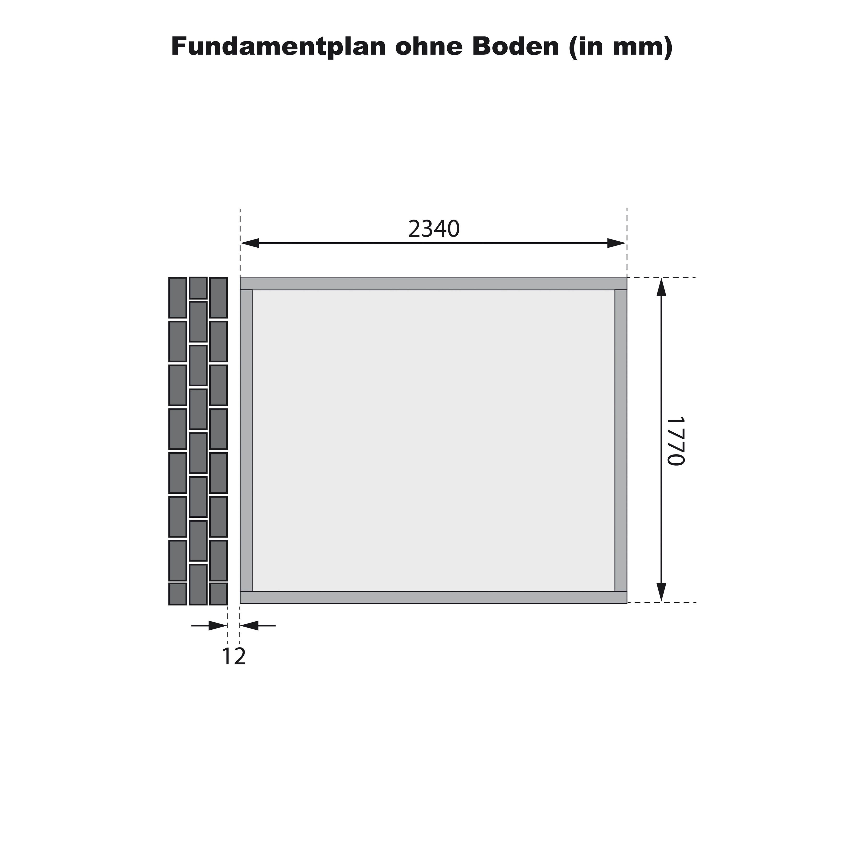 Bodensee Gartenhaus BxT: naturbelassen cm, KONIFERA 255x232 terragrau 2, oder