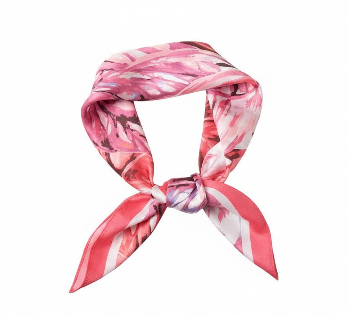 LK Trend & Style Modetuch Quadratisches Tuch 70x70 Seideneffekt, (Hochwertiges Weihnachts - Geschenk), Seidenoptik, leicht, weich und fließend