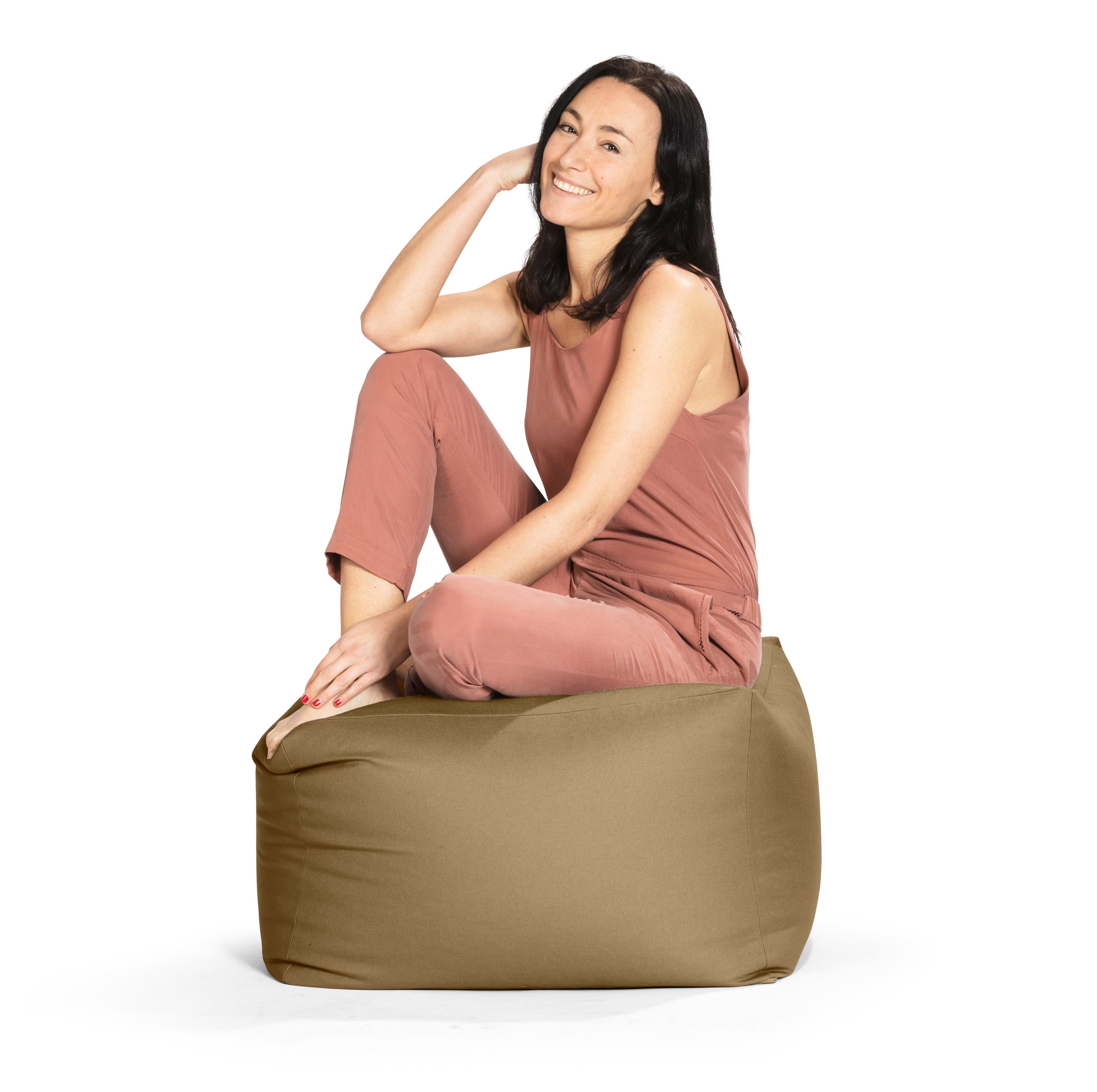 Sitting Point Magma Sitzsack Hocker Braun 80x80cm