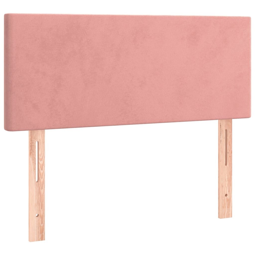 vidaXL Bett Kopfteil Rosa 90x5x78/88 cm Samt (1-tlg)
