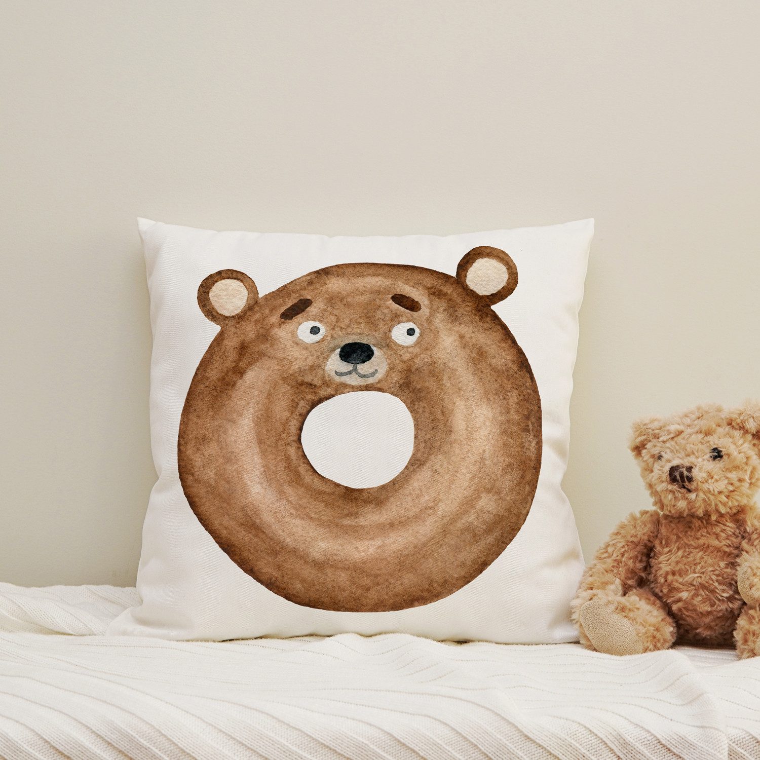 Dekokissen Bären Donut