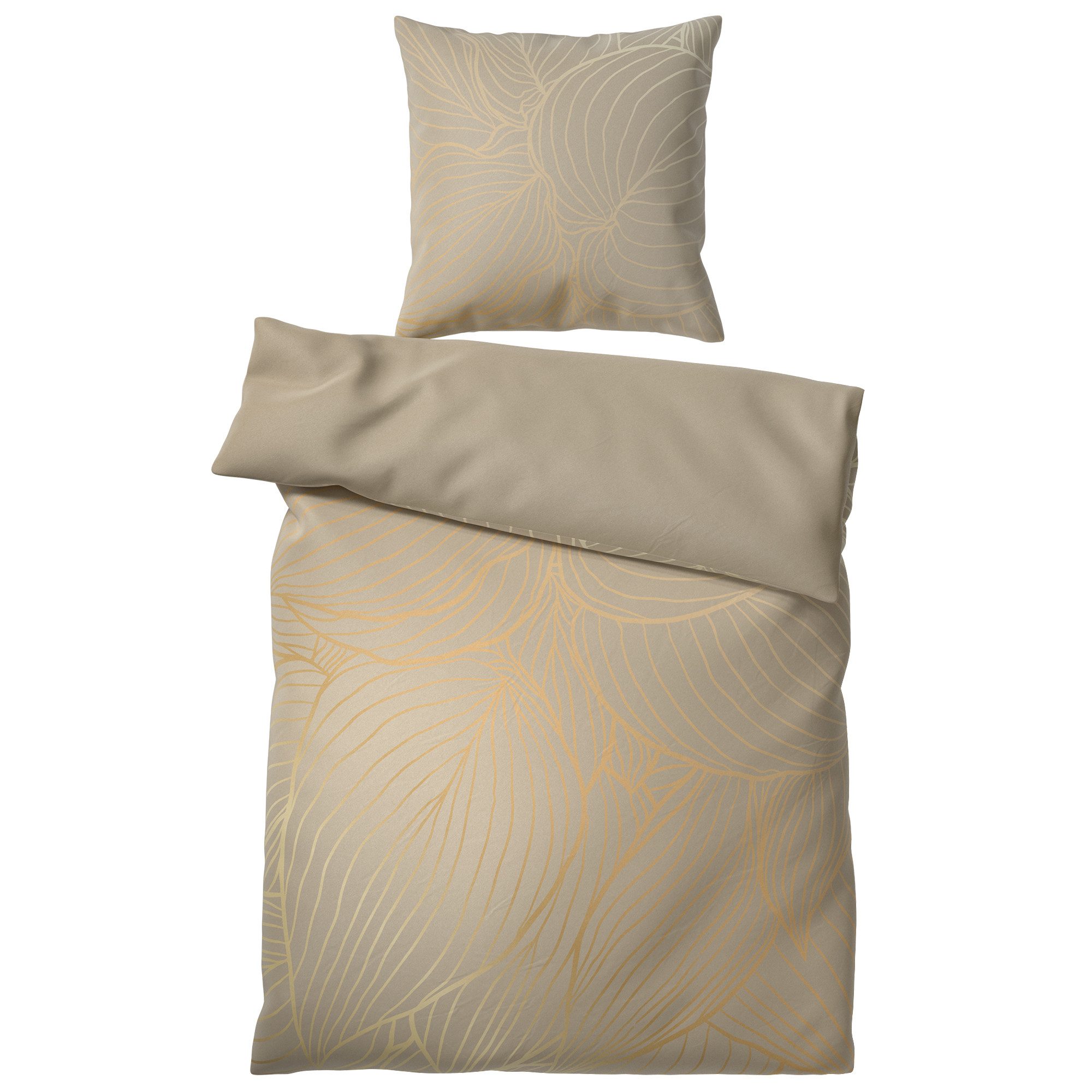 Sanilo Bettwäsche Hosta 135x200 cm, Bettbezug und Kissenbezug, Baumwolle, 2 teilig