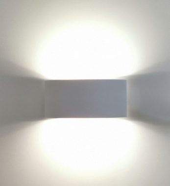 TRANGO LED Außen-Wandleuchte, 3075-06TF IP44 Up & Down Wandstrahler in Weiß matt inkl. 2x 3,5 Watt 4000K Neutralweiß LED Modul *OTTO* für innen & außen, Außenwandleuchte, Außenstrahler, Wandstrahler, Wandleuchte