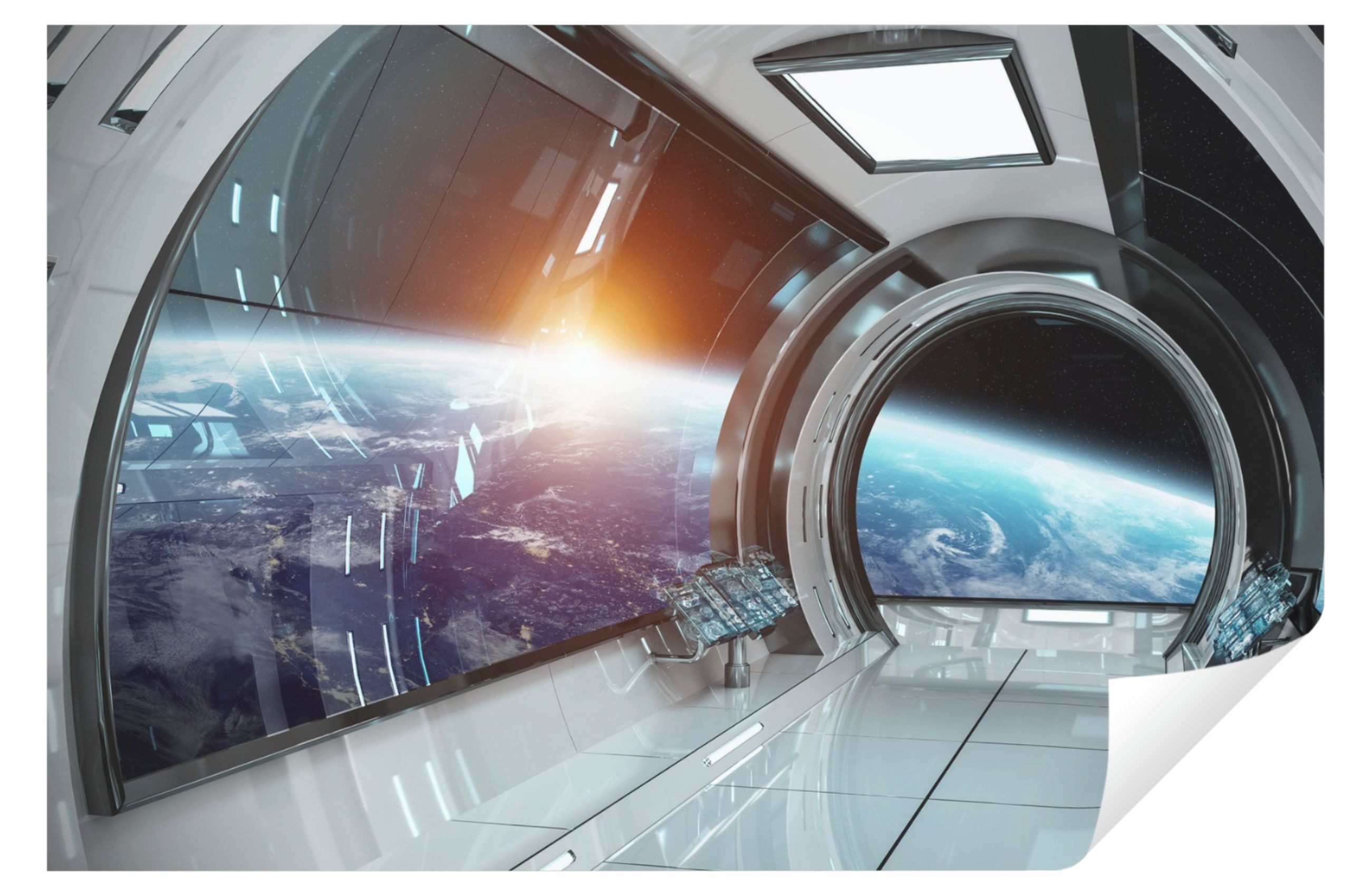 Wallarena Fototapete 3D EFFEKT Kosmos Galaxy Galaxie Erde Tapete Wohnzimmer günstig online kaufen