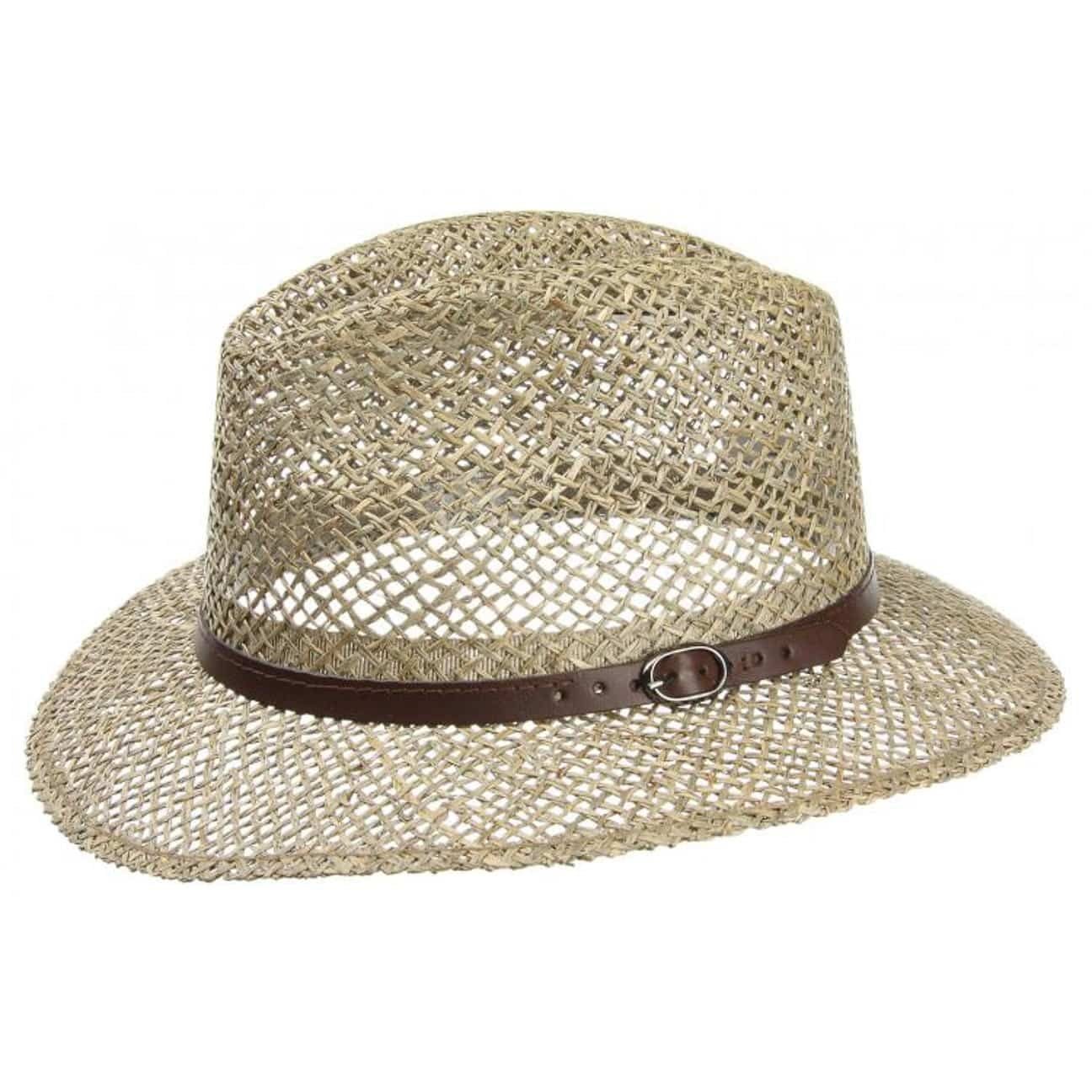 Lipodo Sonnenhut (1-St) Hut mit Lederband, Made in Italy