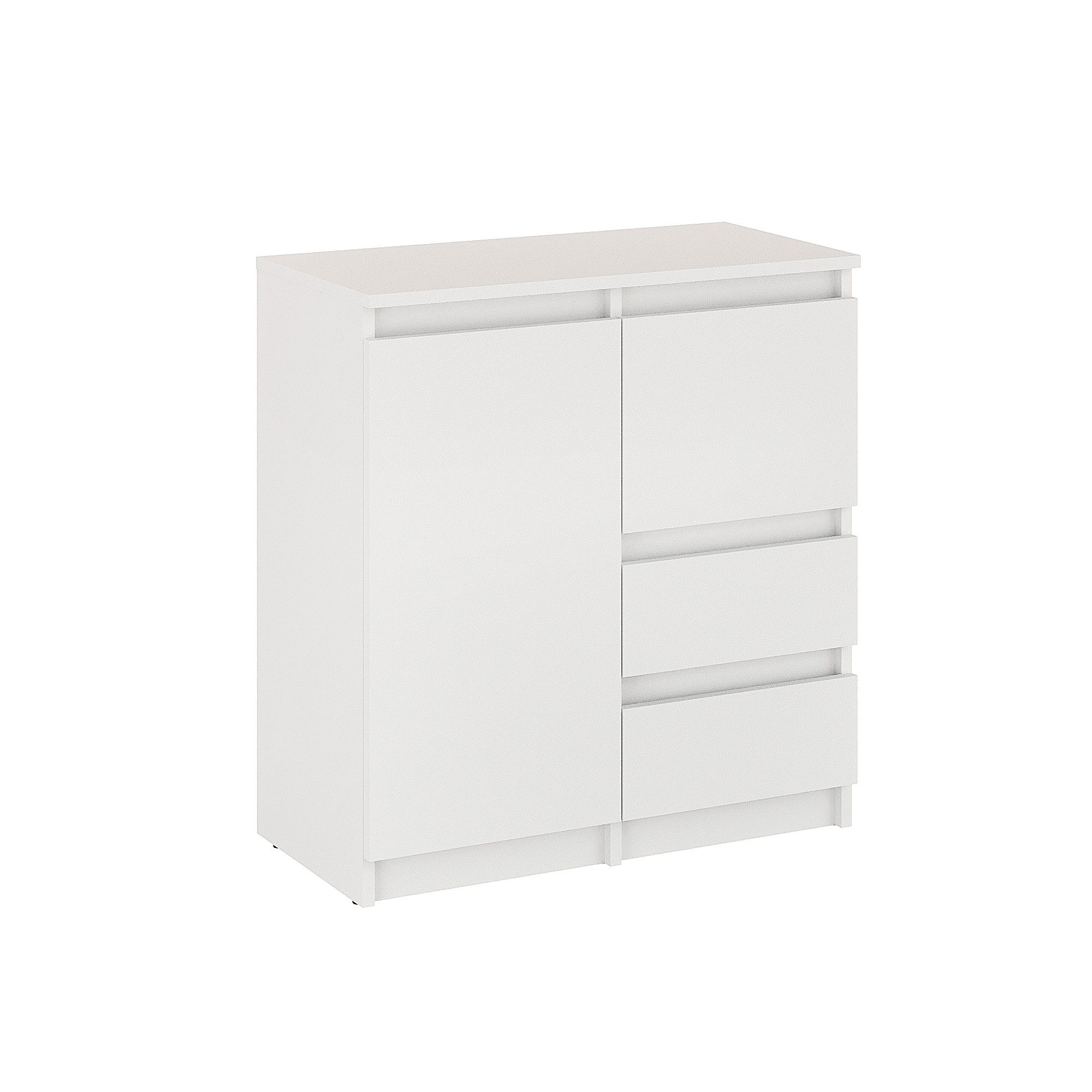 KOMTO Kommode Kommode mit 2/3 Schubladen und Türen – Sideboard PIKO