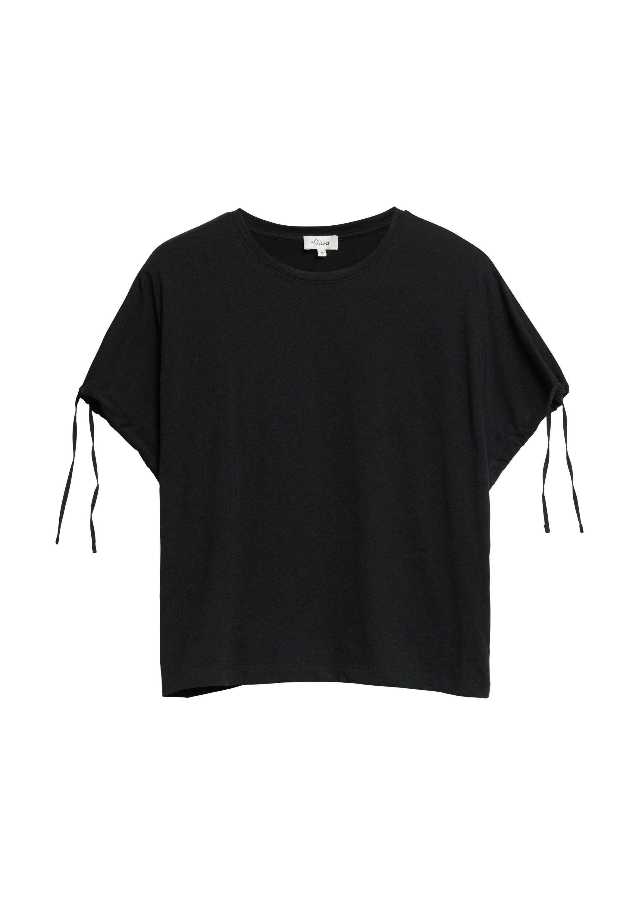 s.Oliver Kurzarmshirt T-Shirt T-Shirt im Relaxed Fit mit regulierbarem Ärmel
