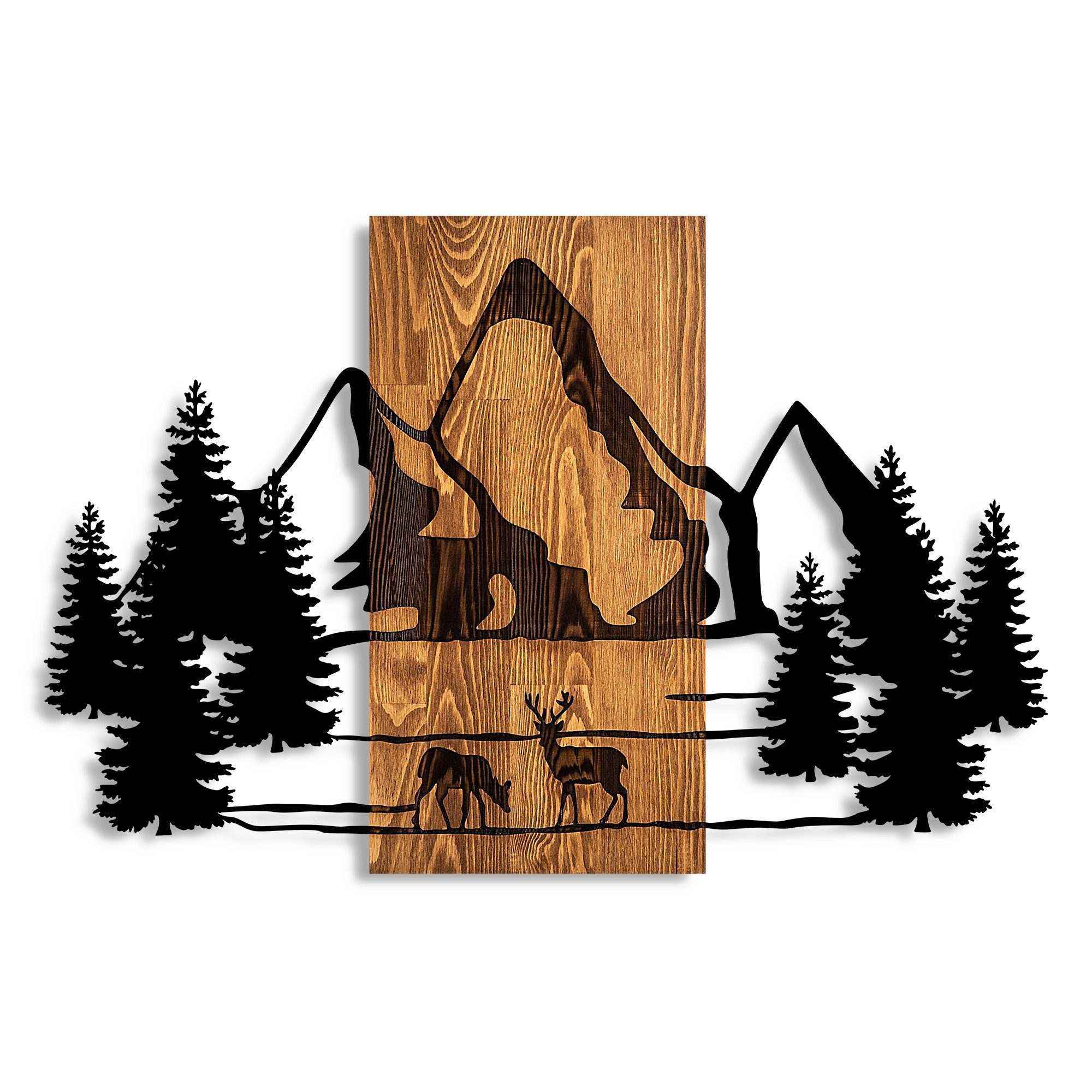 Wallity Wanddekoobjekt 100% WOODEN (Thickness: 3 cm) / METAL (Thickness: 1, günstig online kaufen