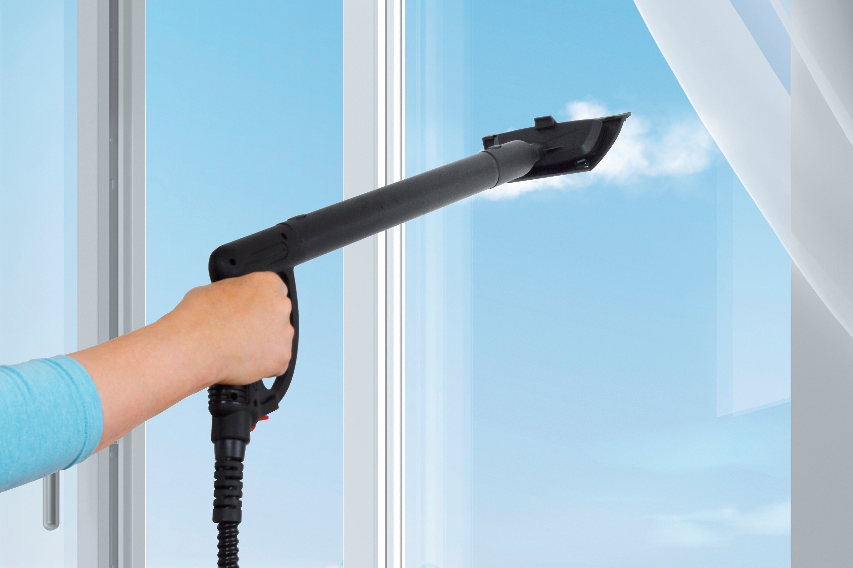 Linsar Dampfreiniger 12 Zubehörteile, Druck 4 Bar, kurze Vorheizzeit, 2,5m Kabel 1500 W