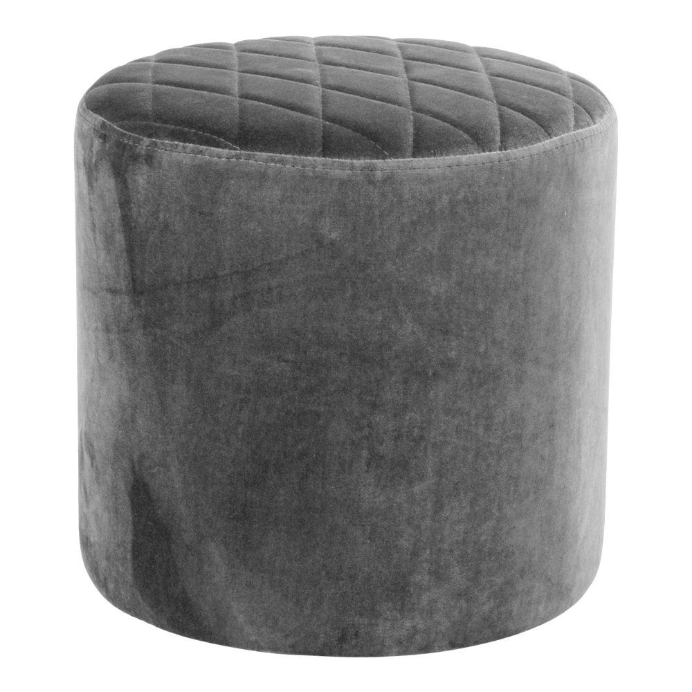 ebuy24 Pouf Ejstrup Fußhocker in grauen Velour.. Reduzierter Preis € 46,95. Unverbindliche Preisempfehlung € 59,95
