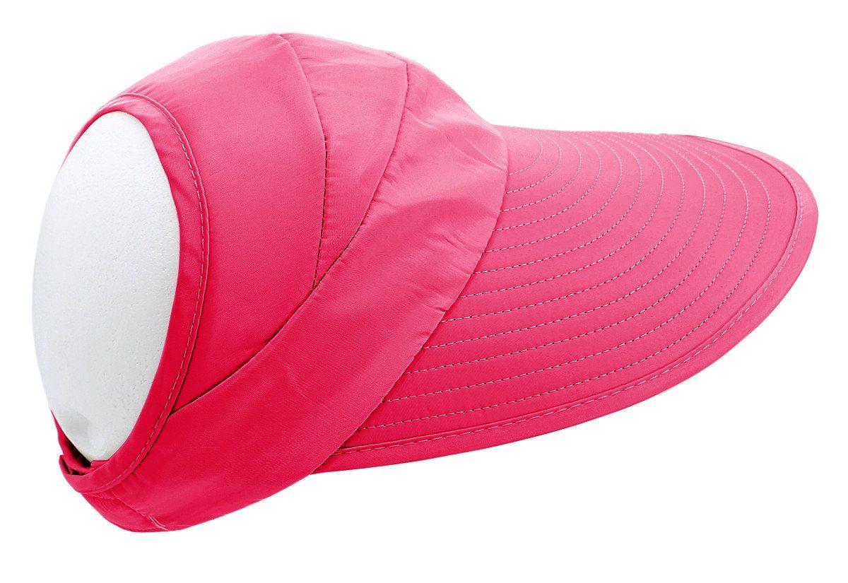 dy_mode Visor Damen Faltbarer Sonnenvisor K022-Pink Sonnenhut Visor Kappe Size Schirmmütze One