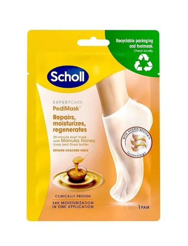 Scholl Fußmaske Feuchtigkeitsspendende Fußmaske mit Manuka-Honig