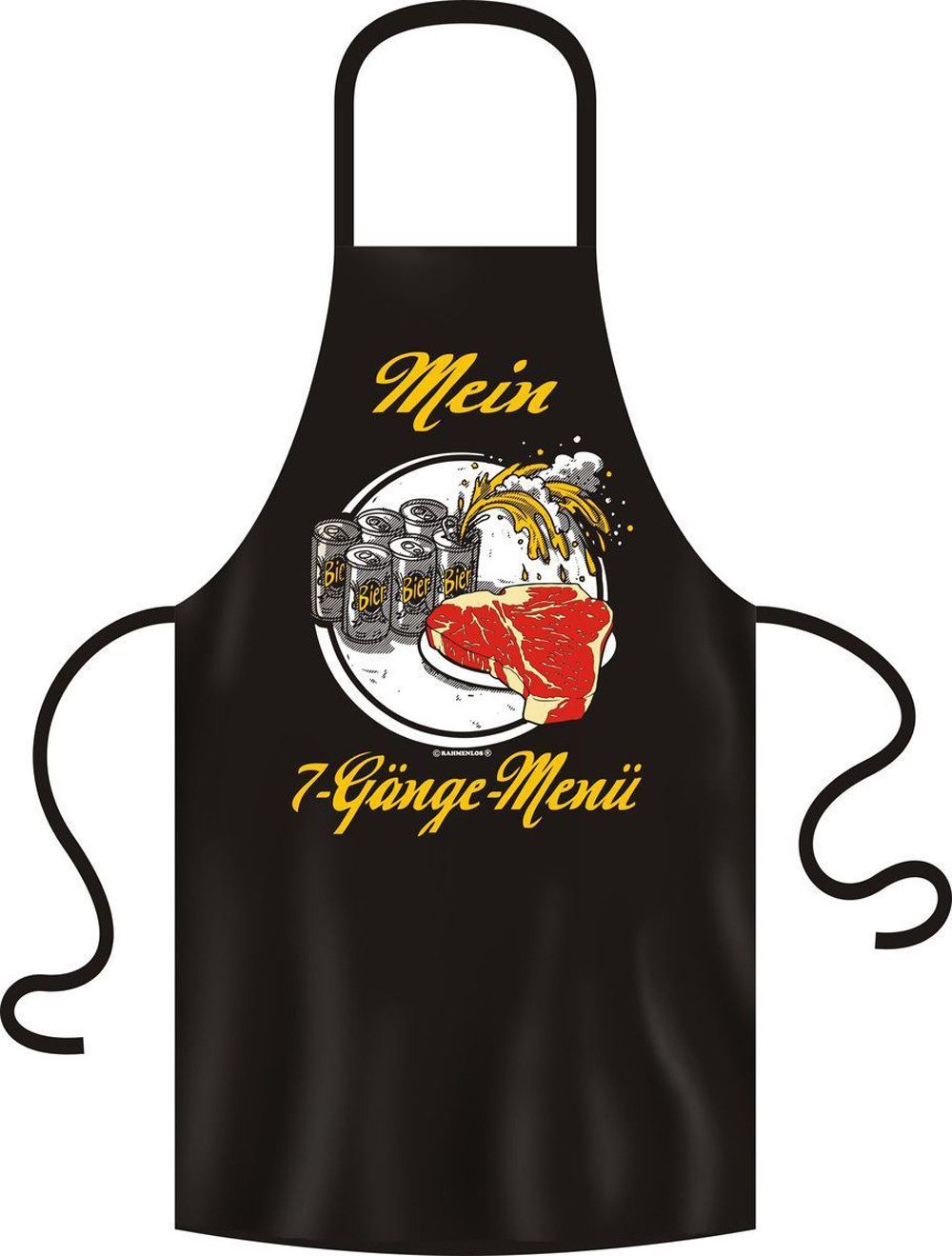 Grillschürze 7 Gänge Menü Bier Steak - Grillschürze - Schürze