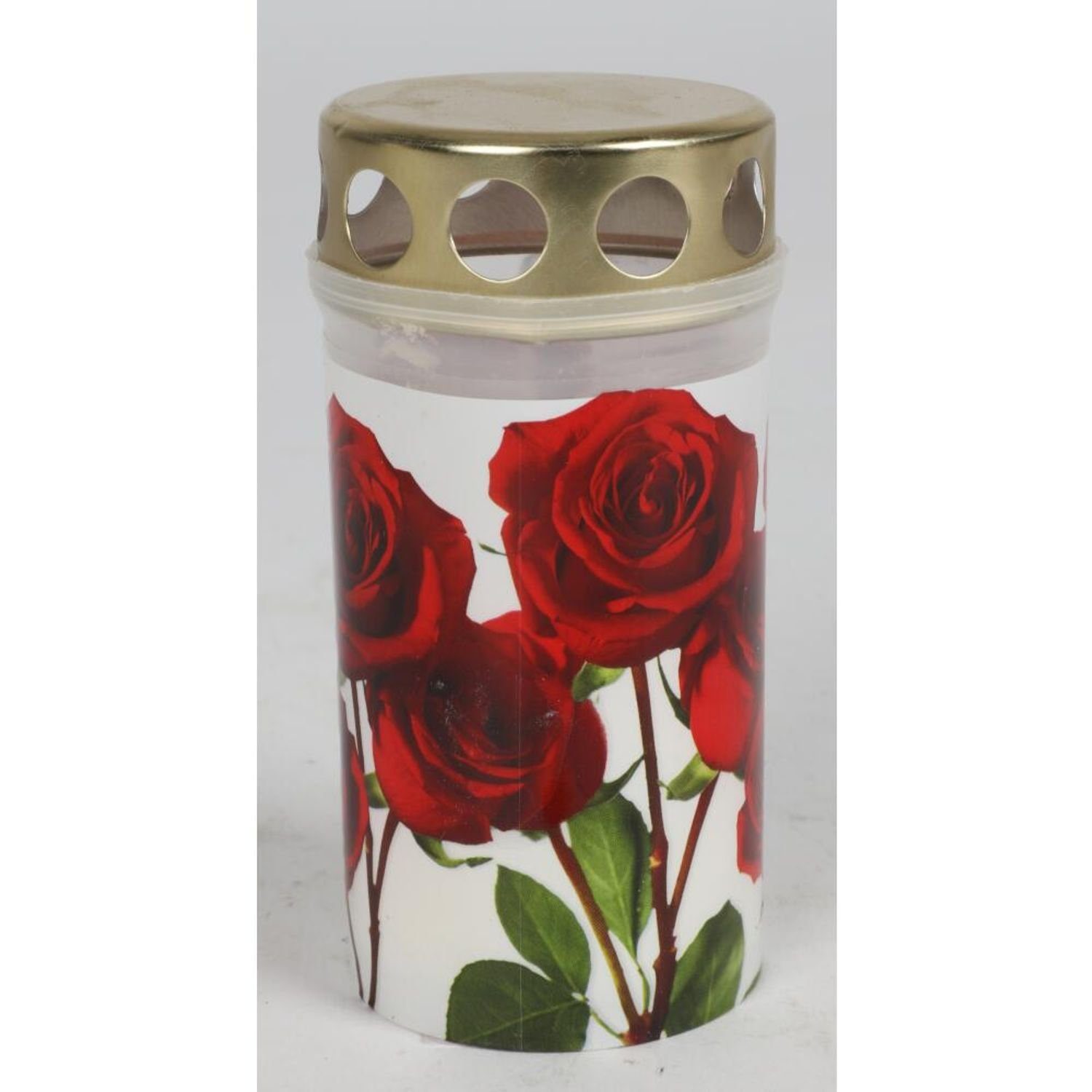 BURI Grabkerze 15x Grablicht Rosen Kerzen Leuchte Friedhof Schmuck Laterne günstig online kaufen