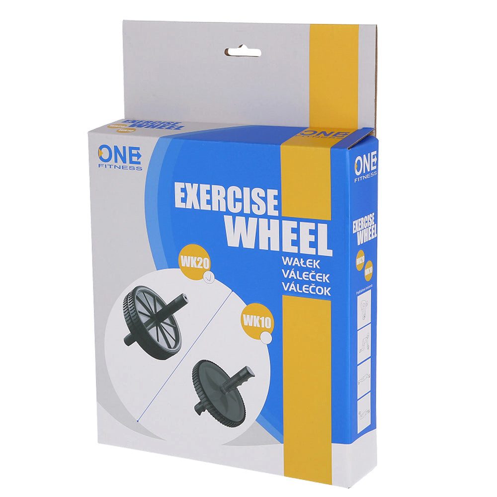 ONE FITNESS Bauchtrainer Doppel-Bauchroller (Spar-Set, 1-St., Fitness), Griffe und Räder mit Anti-Rutsch-Oberfläche für sicheres Handling