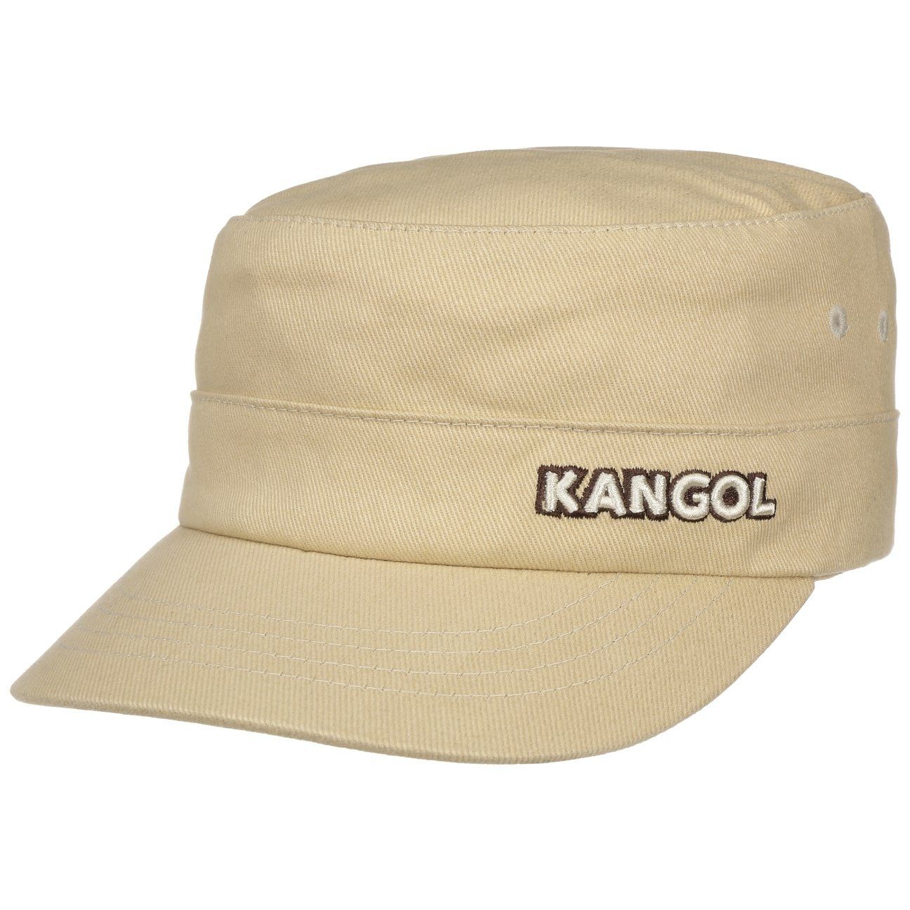 Kangol mit Fullcap Army Cap (1-St) Schirm beige