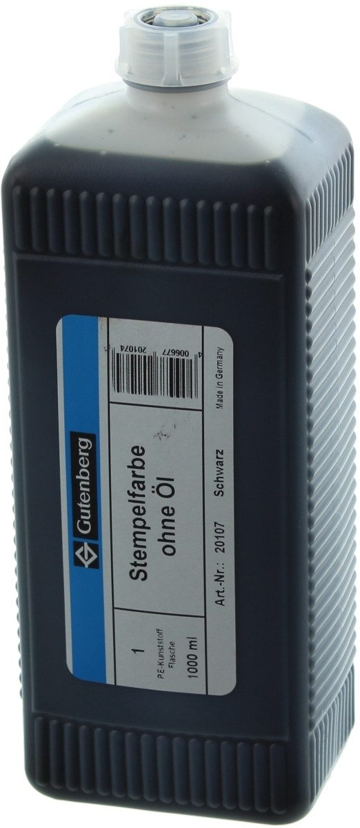 Gutenberg Stempel Stempelfarbe ohne Öl 1l schwarz