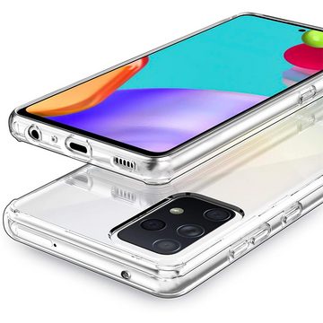 CoolGadget Handyhülle Transparent als 2in1 Schutz Cover Set für das Samsung Galaxy A13 4G 6,6 Zoll, 2x Glas Display Schutz Folie + 1x TPU Case Hülle für Galaxy A13 4G