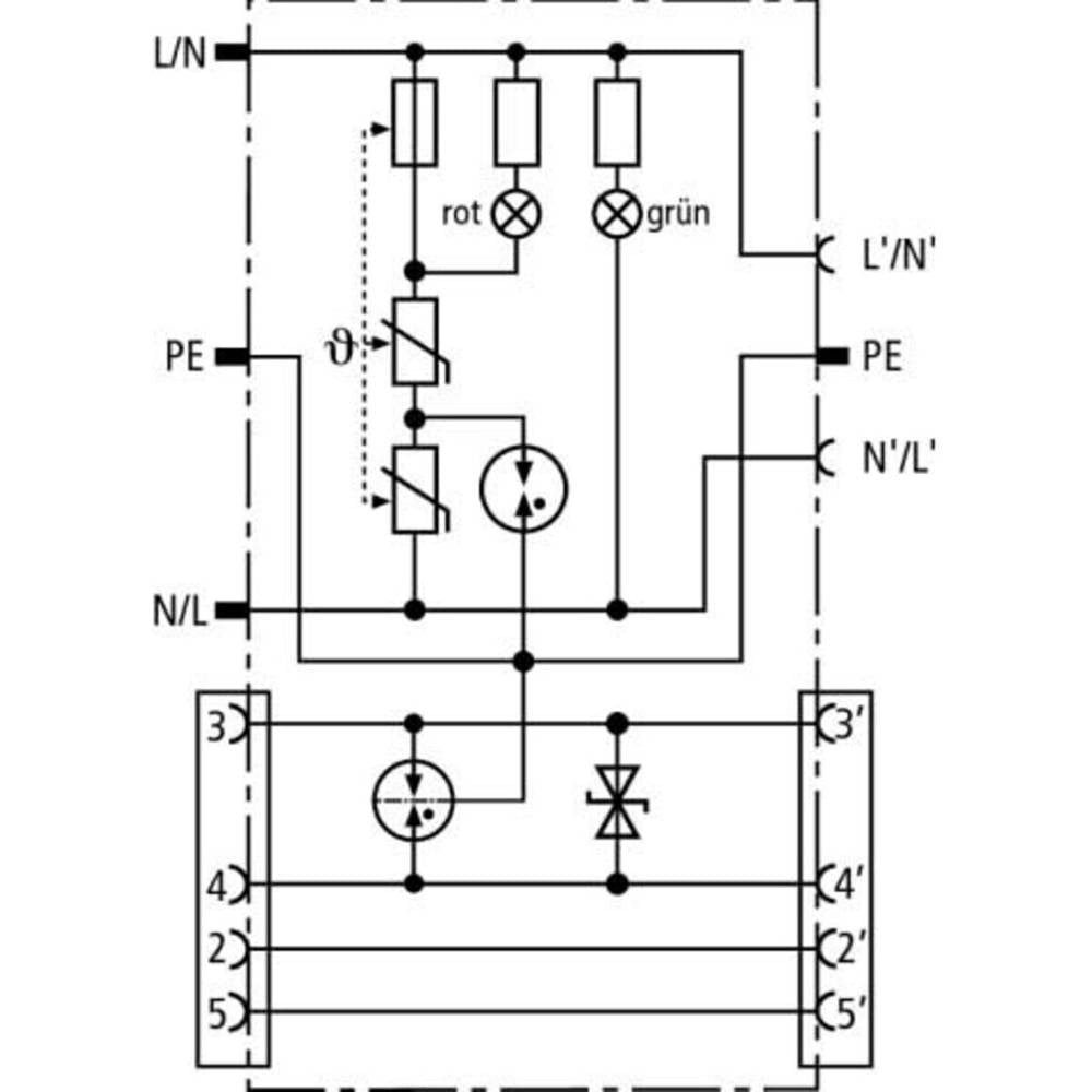 DEHN Steckdose Überspannungsschutz-Zwisvchenstecker für Telefon 909310, Steckdosen, Tel/Fax (RJ11), Tel/Fax (TAE)