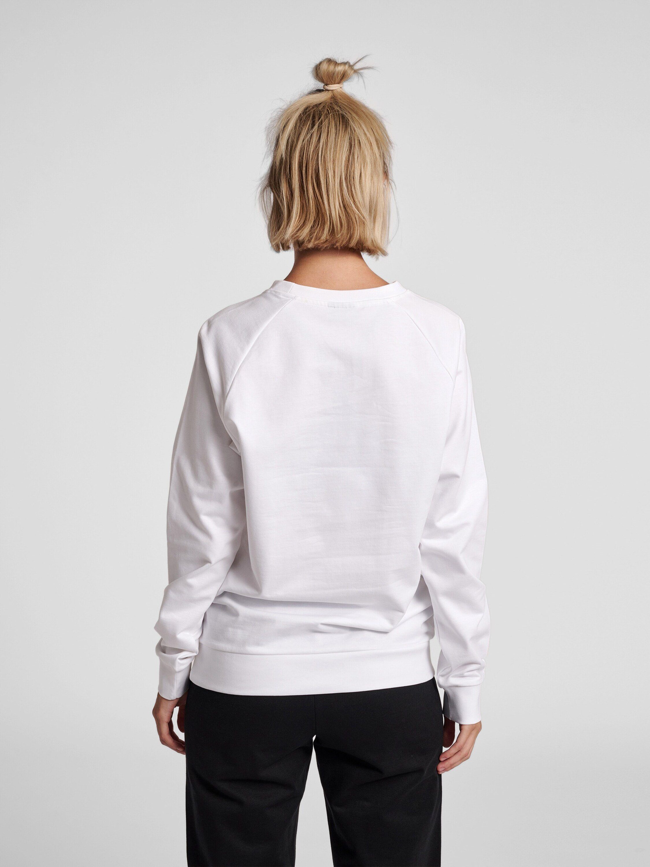 Plain/ohne Weiss Sweatshirt (1-tlg) hummel Details