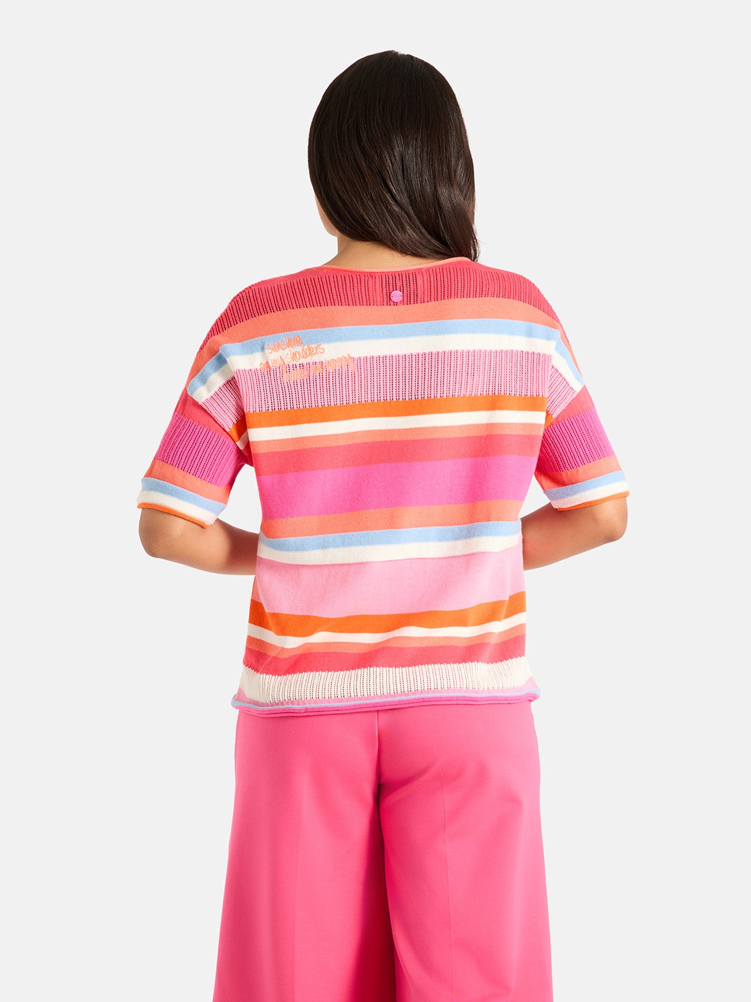 Lieblingsstück Kurzarmpullover DelphineL mit Rundhals, Streifendesign