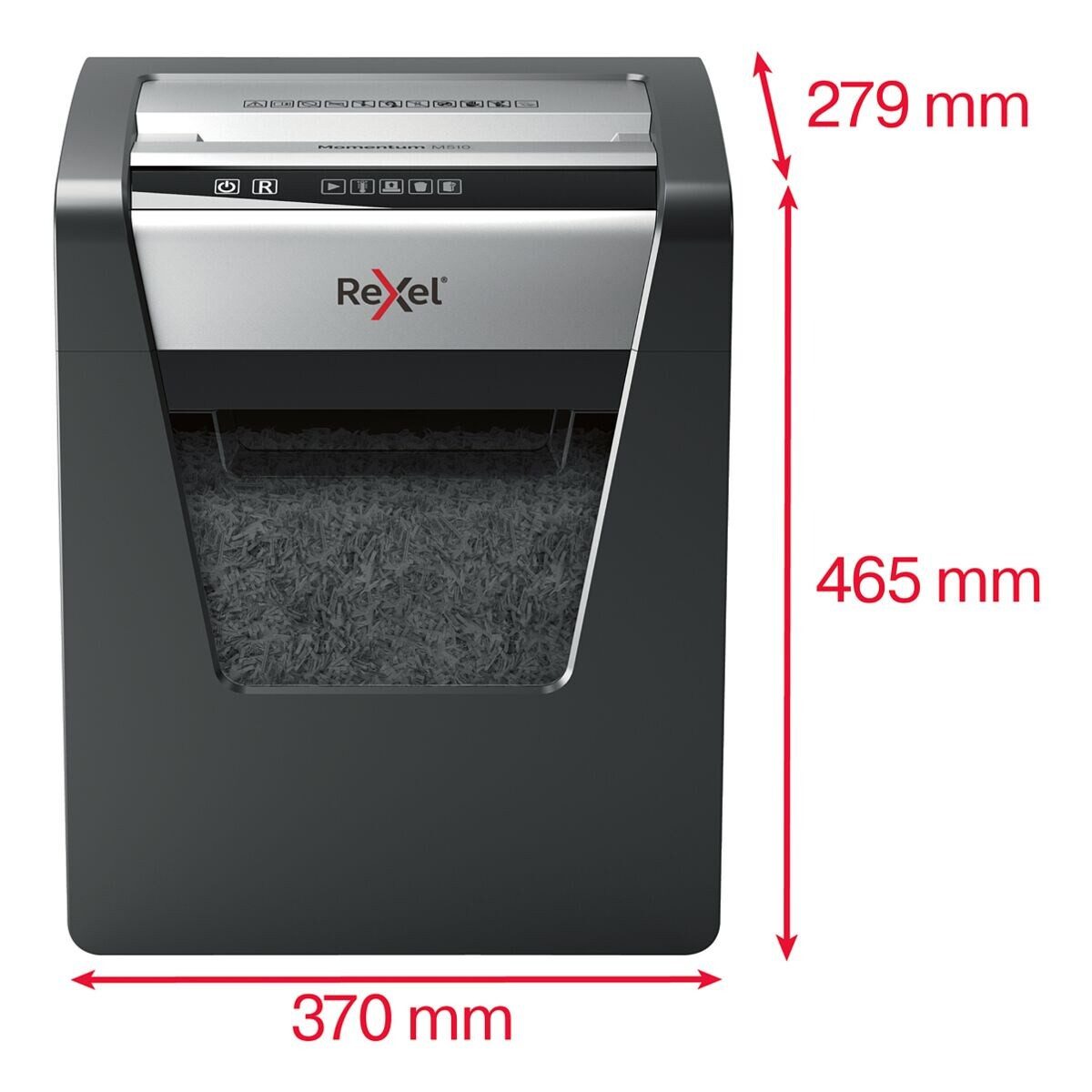 REXEL Aktenvernichter Momentum M510, Shredder, Mikroschnitt 2x15 mm, bis 10 Blatt, 23 Liter