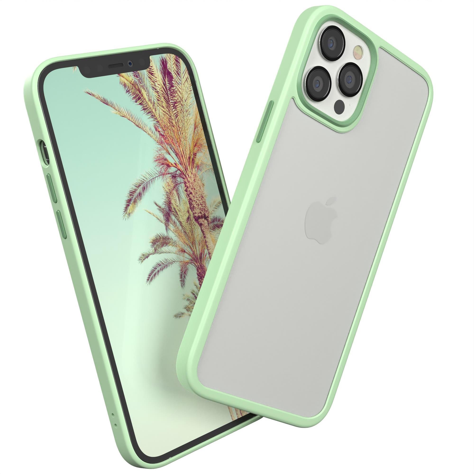 EAZY CASE Handyhülle Outdoor Case für Apple iPhone 12 Pro Max 6,7 Zoll, Handyhülle Dünn Slim Cover Durchsichtig Robust Displayschutz Grün