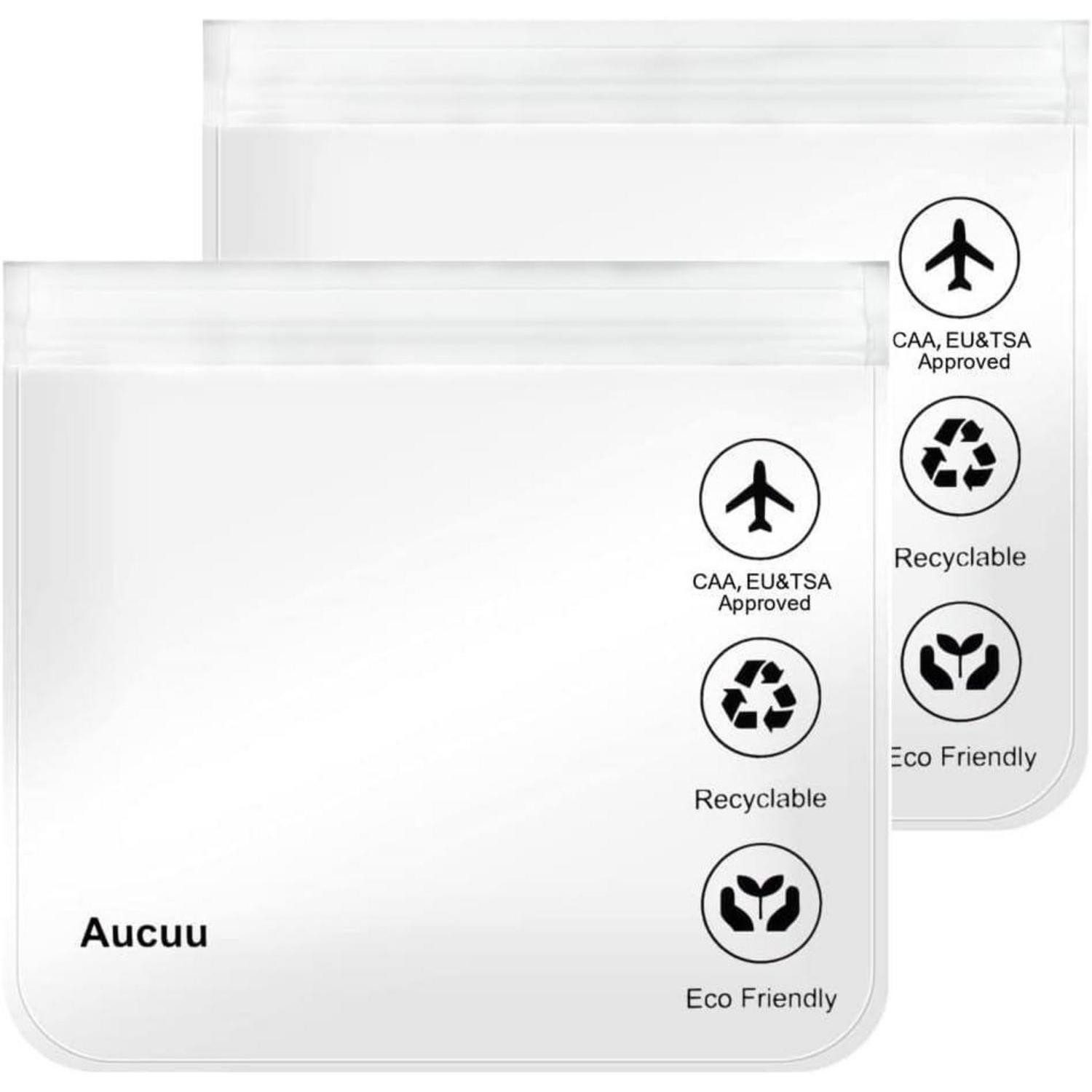 LuxusKollektion Liquidtasche Transparente 1L Flugzeugbeutel 20x20cm Kulturbeutel für Reisen