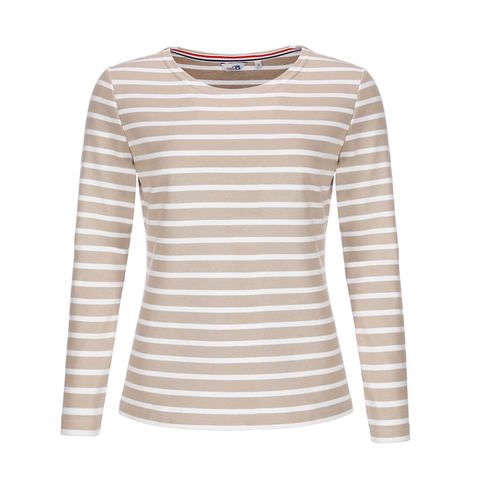 modAS Langarmshirt Damen Langarm-Shirt mit Streifen günstig online kaufen