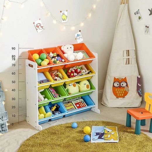 SONGMICS Aufbewahrungsbox »GKR04W«, Kinderregal, Kinderzimmerregal