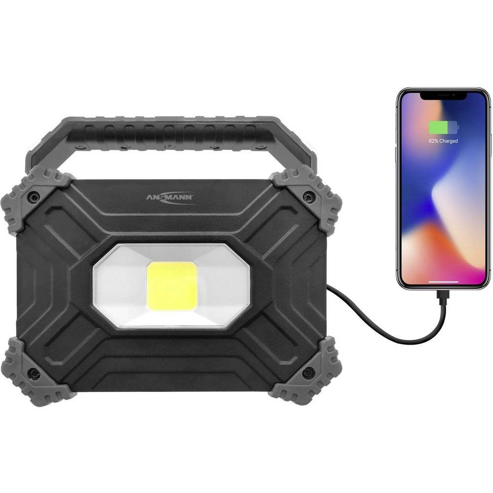 ANSMANN AG Arbeitsleuchte Strahler 30W 6600mAh 1600-0394, Haken zum Hängen