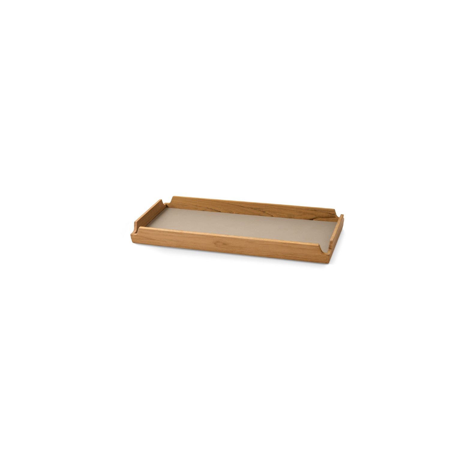 LIND DNA Tablett LIND DNA Holzbrett Square Slim Airy aus Teakholz / Einlage Nupo