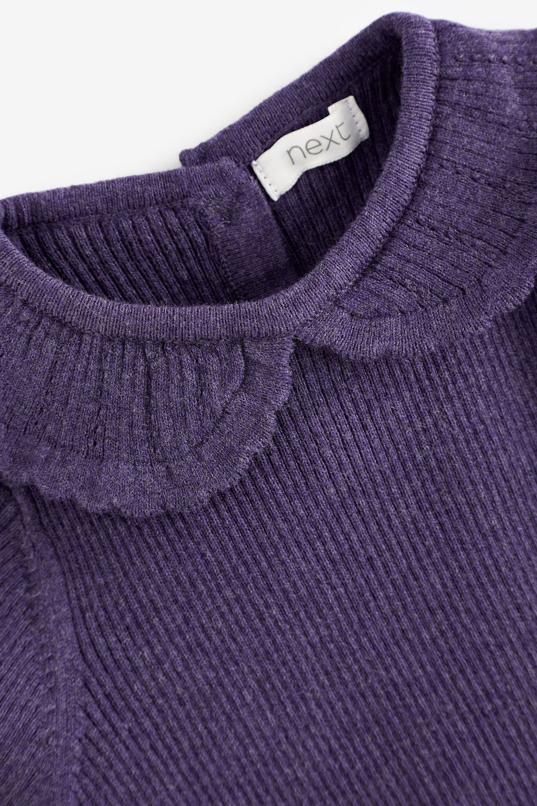 Purple Kragen Next (1-tlg) mit Pullover Strickpullover