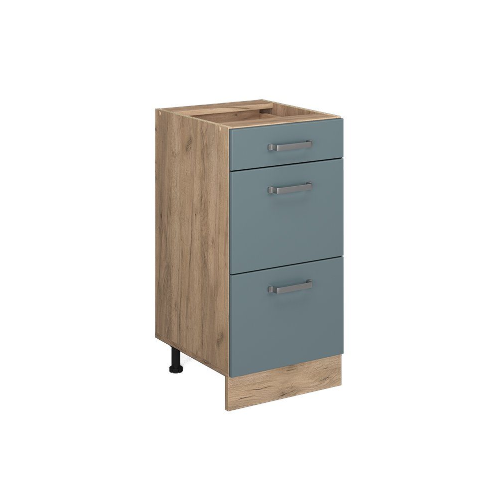 Vicco Unterschrank R-Line, Blau-Grau/Eiche, 40 cm günstig online kaufen