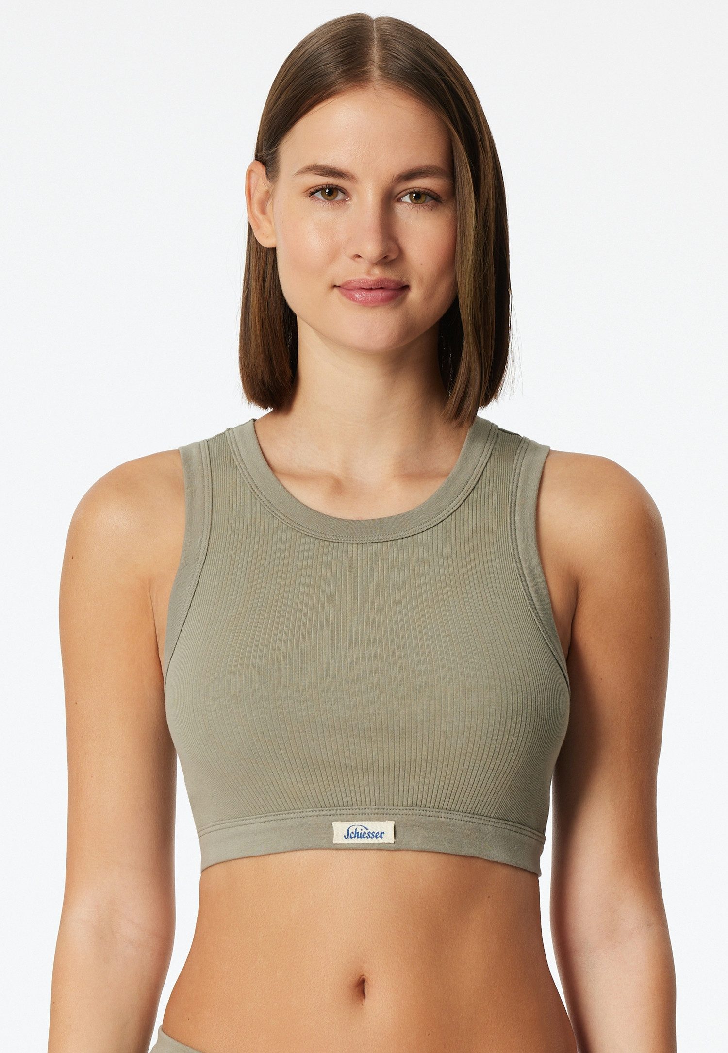 Schiesser Bustier Revival Kollektion Breite Abschlüsse an Dekolleté und Armausschnitt