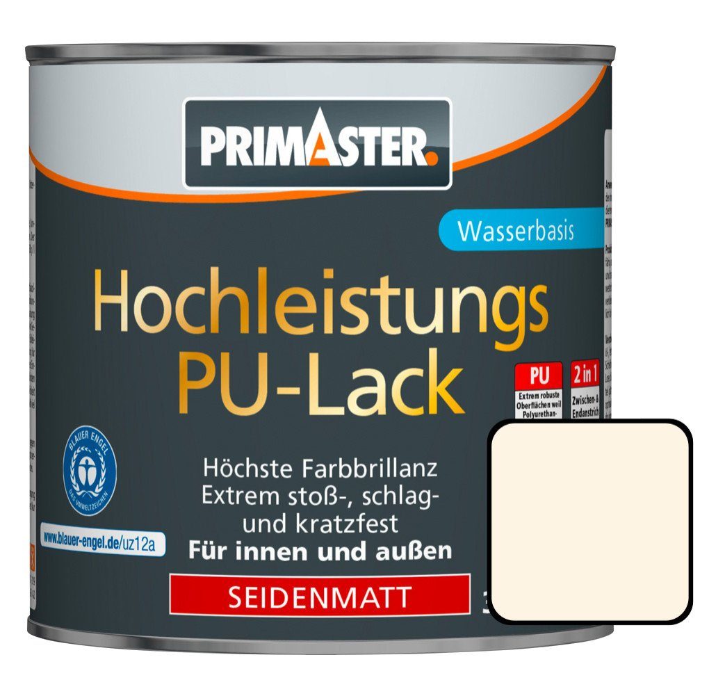 Primaster Acryl-Buntlack Primaster PU-Lack RAL 9001 125 ml cremeweiß