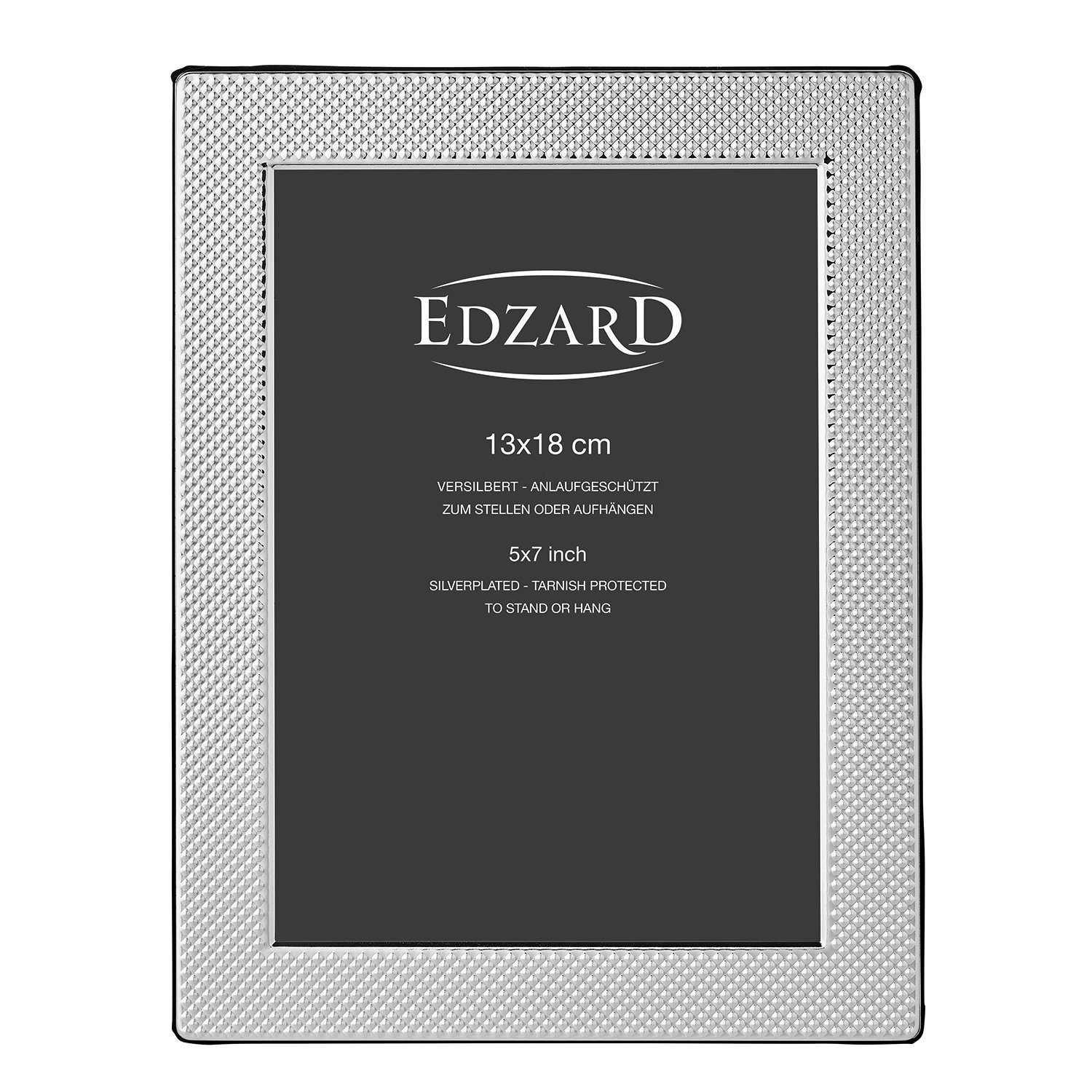 EDZARD Bilderrahmen Cagliari, versilbert und anlaufgeschützt, für 13x18 cm Foto