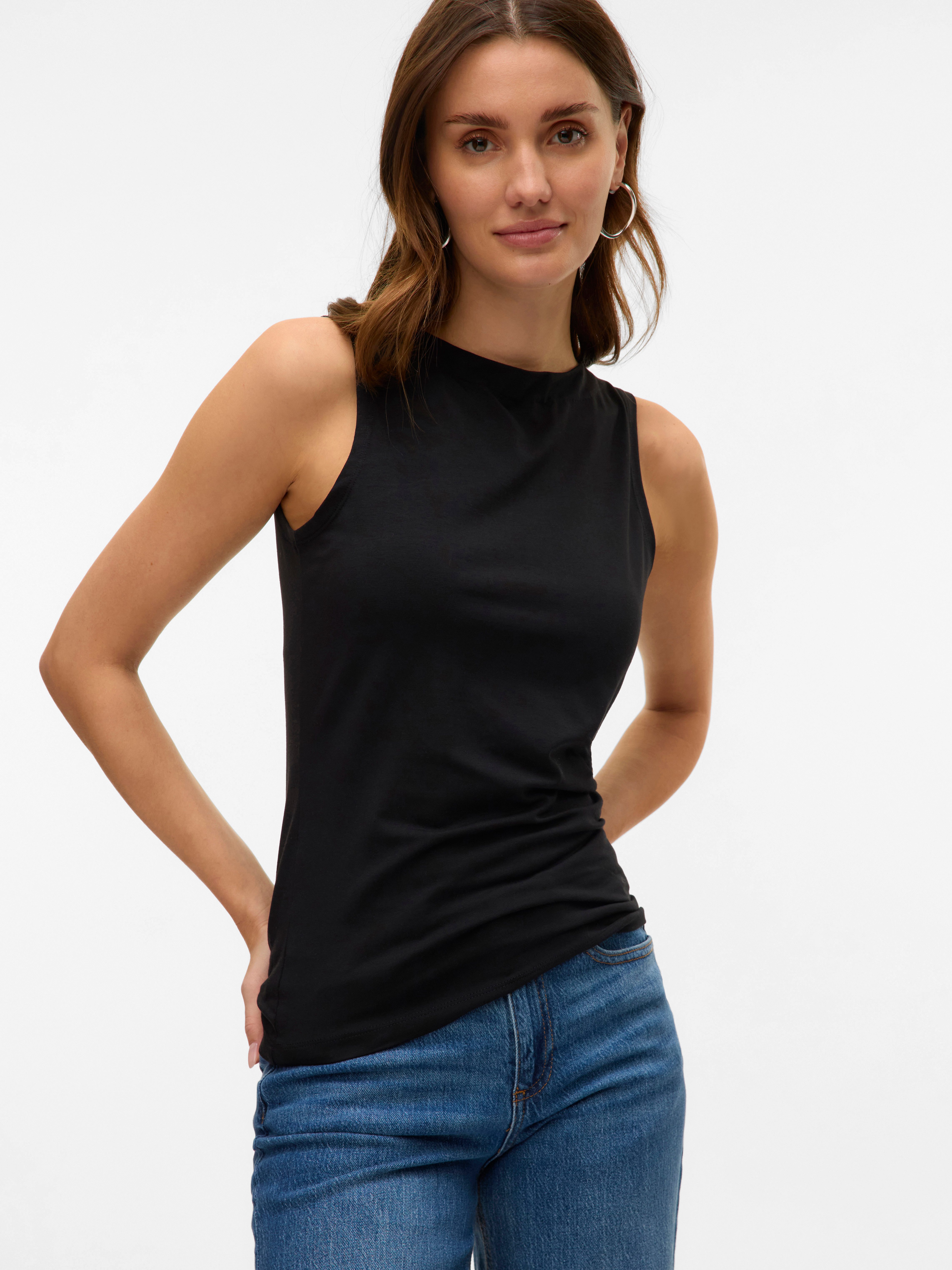 Vero Moda Shirttop VMPANDA MODAL SL TOP JRS NOOS Baumwollmischung, slim fit günstig online kaufen