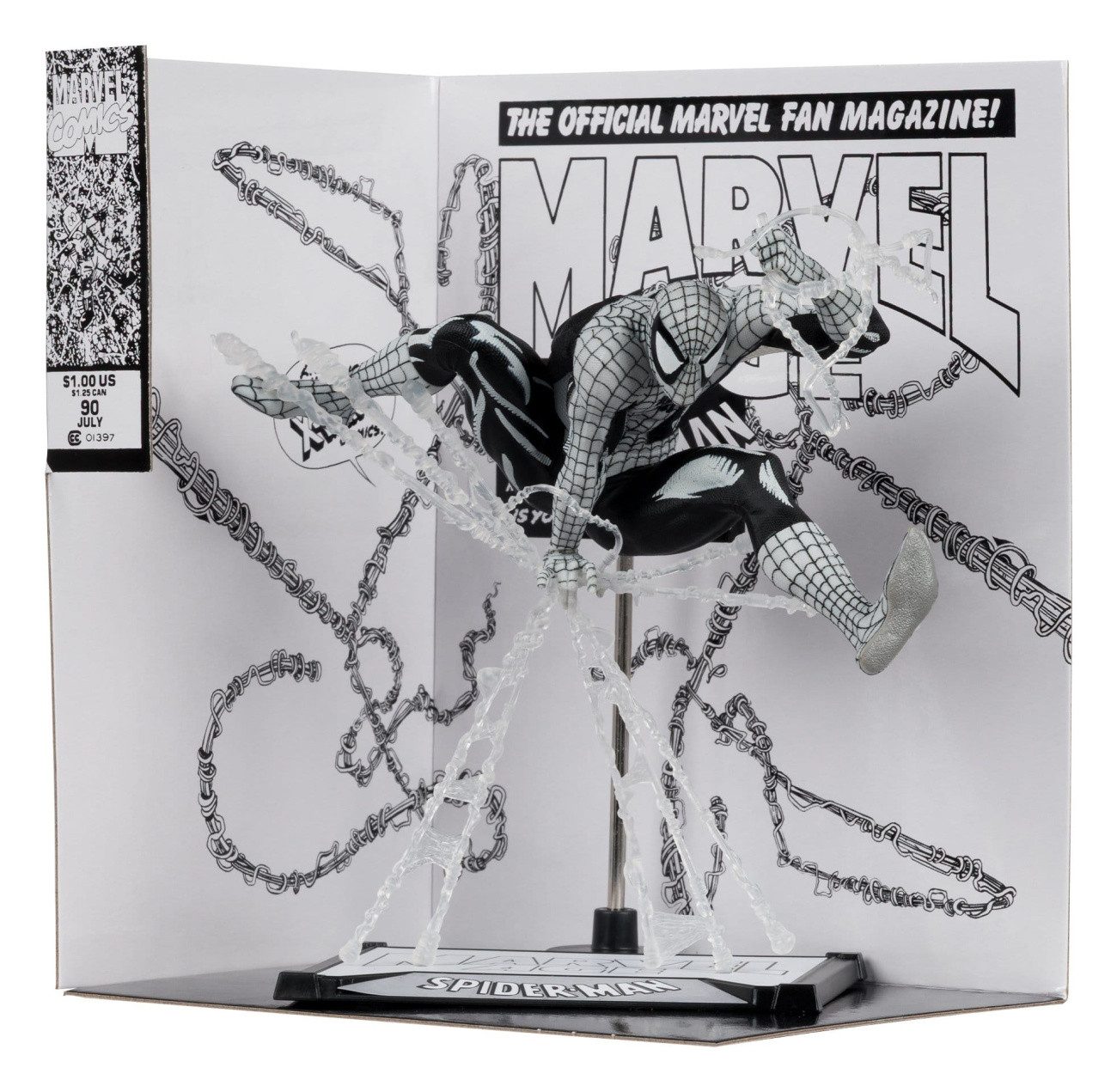 McFarlane Toys Merchandise-Figur Marvel PVC Statue 1/10 Spider-Man (Marvel Age #90) (Line Art) 18 cm