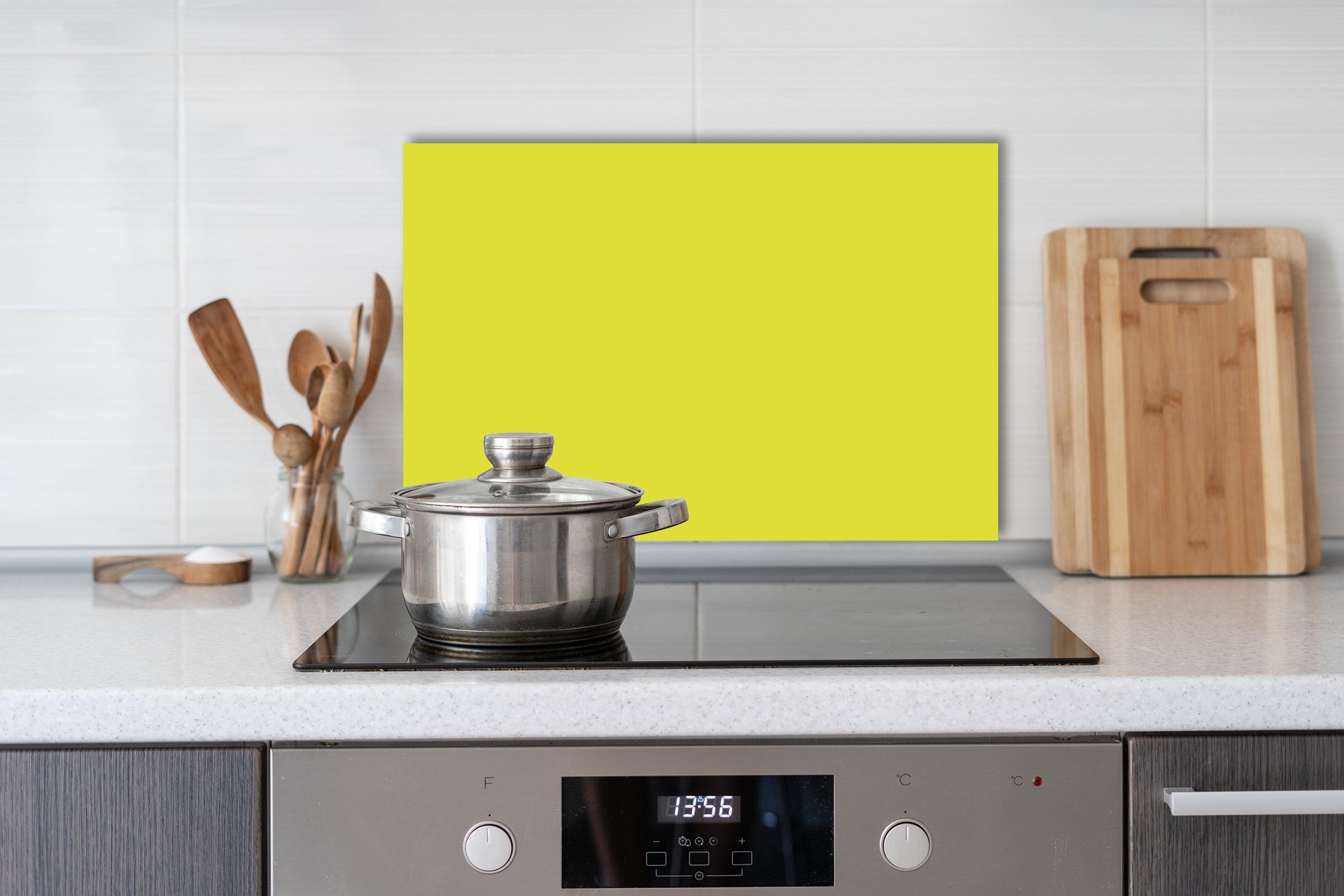 queence Küchenrückwand Wandschutz einfarbig - clean, schlicht und modern, (1-tlg), inkl. Klebepads und Saugnäpfen für eine flexible Befestigung