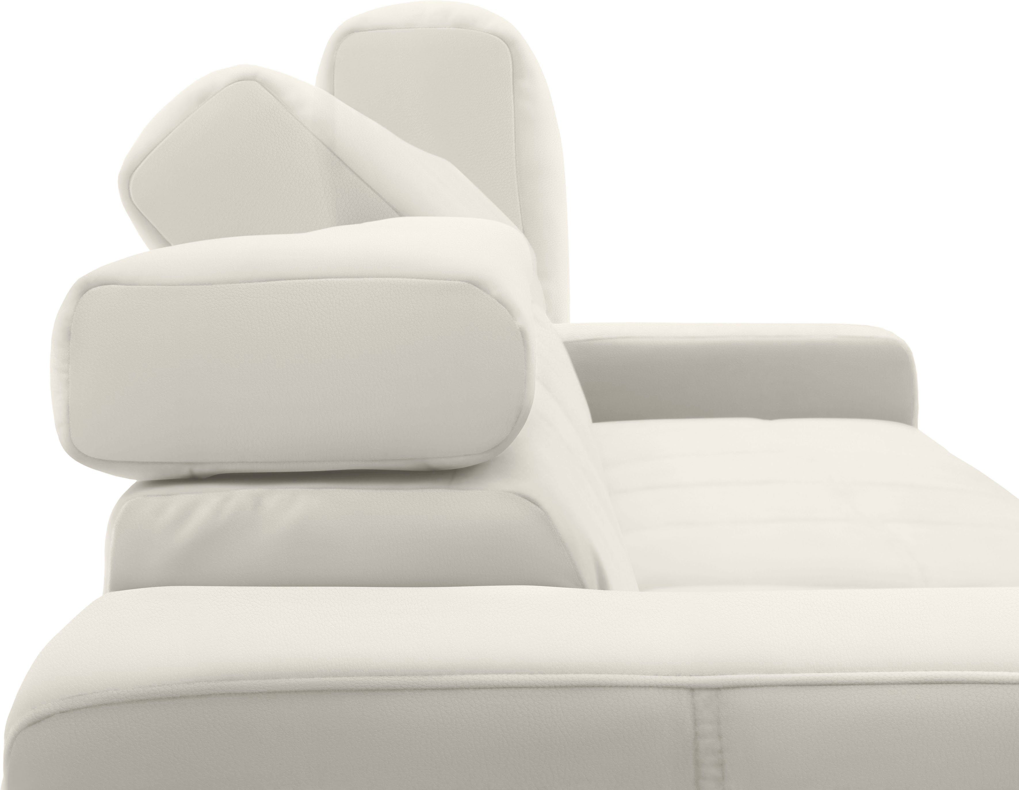 DOMO collection Ecksofa BRANDON 289x177x80 cm, whlw. mit Sitztiefenverstellung, L-Form, mit Kopfteilverstellung, wahlweise Sitztiefenverstellung, L-Form
