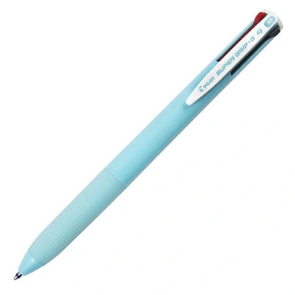 PILOT Druckkugelschreiber PILOT PEN 4- Farb Kugelschreiber Super Grip-G 4 hellblau