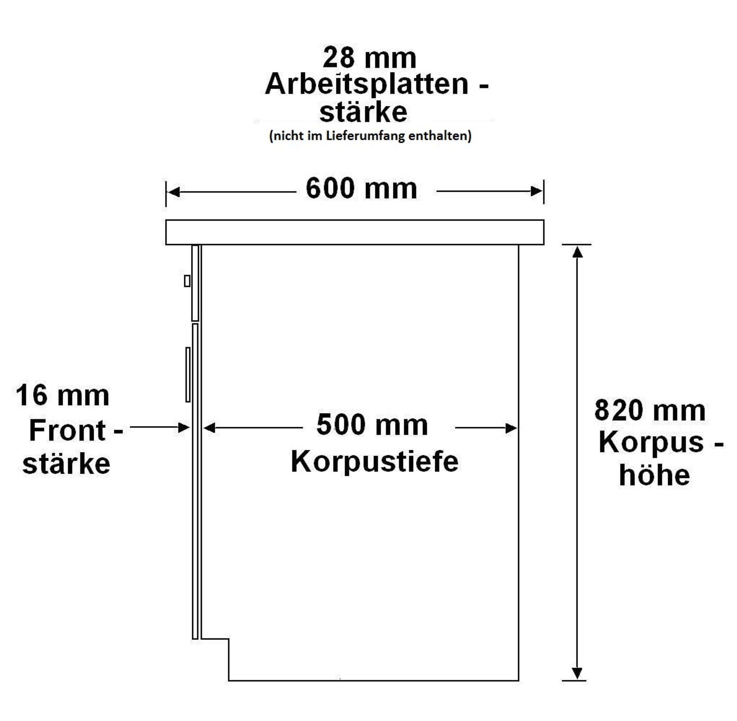 White Küche Küchenblock EKO Weiss matt Küchenzeile Herdumbauschrank 60 Einbauküche Küchen-Preisbombe cm